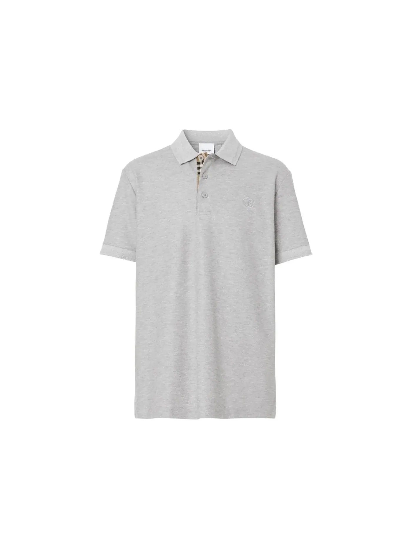 Мужское поло Burberry Signature TB Monogram Patch Polo — изображение 1 из 1, серый
