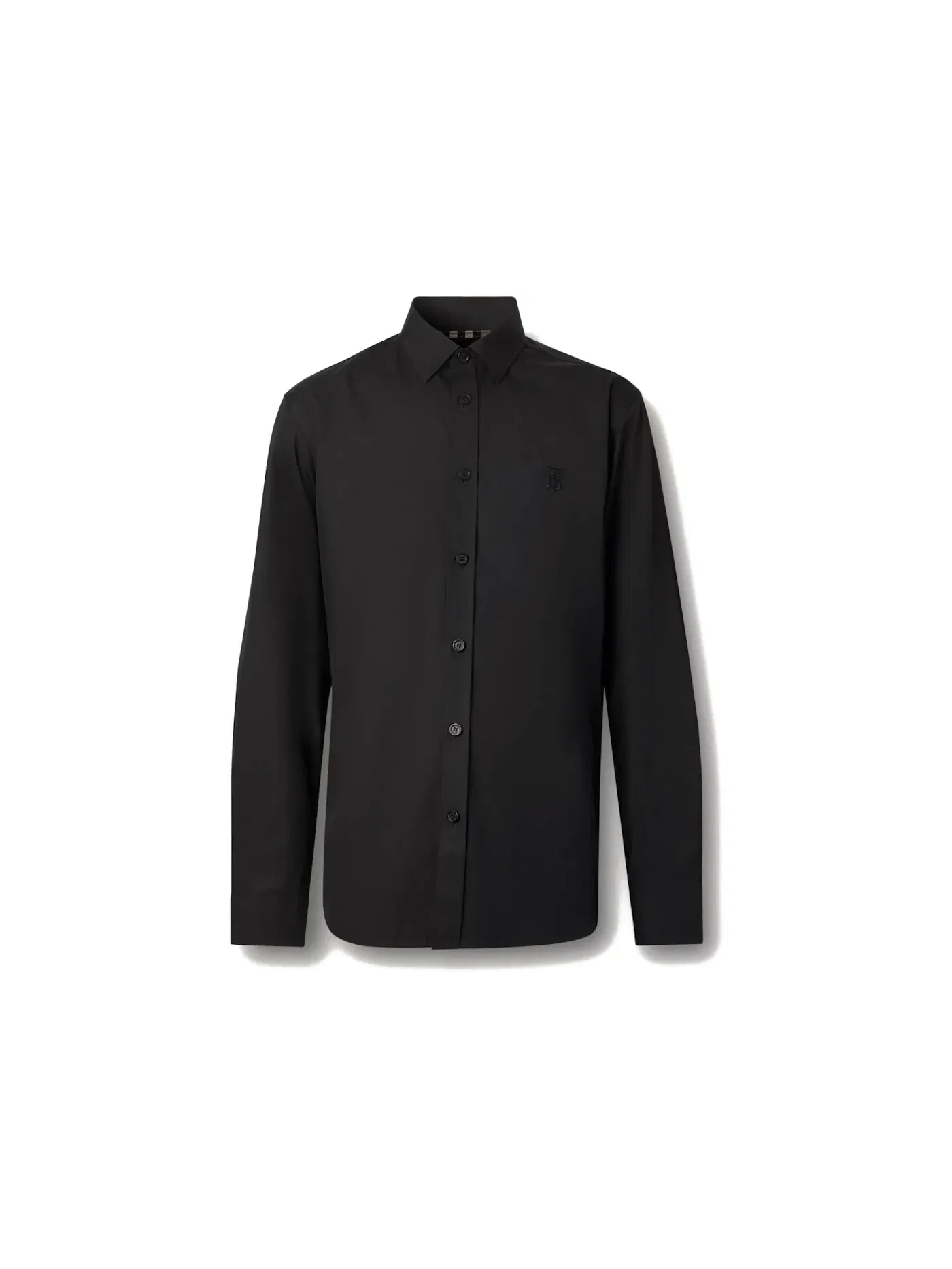 Мужская рубашка с монограммой Slim Fit Burberry — изображение 2 из 2, черный