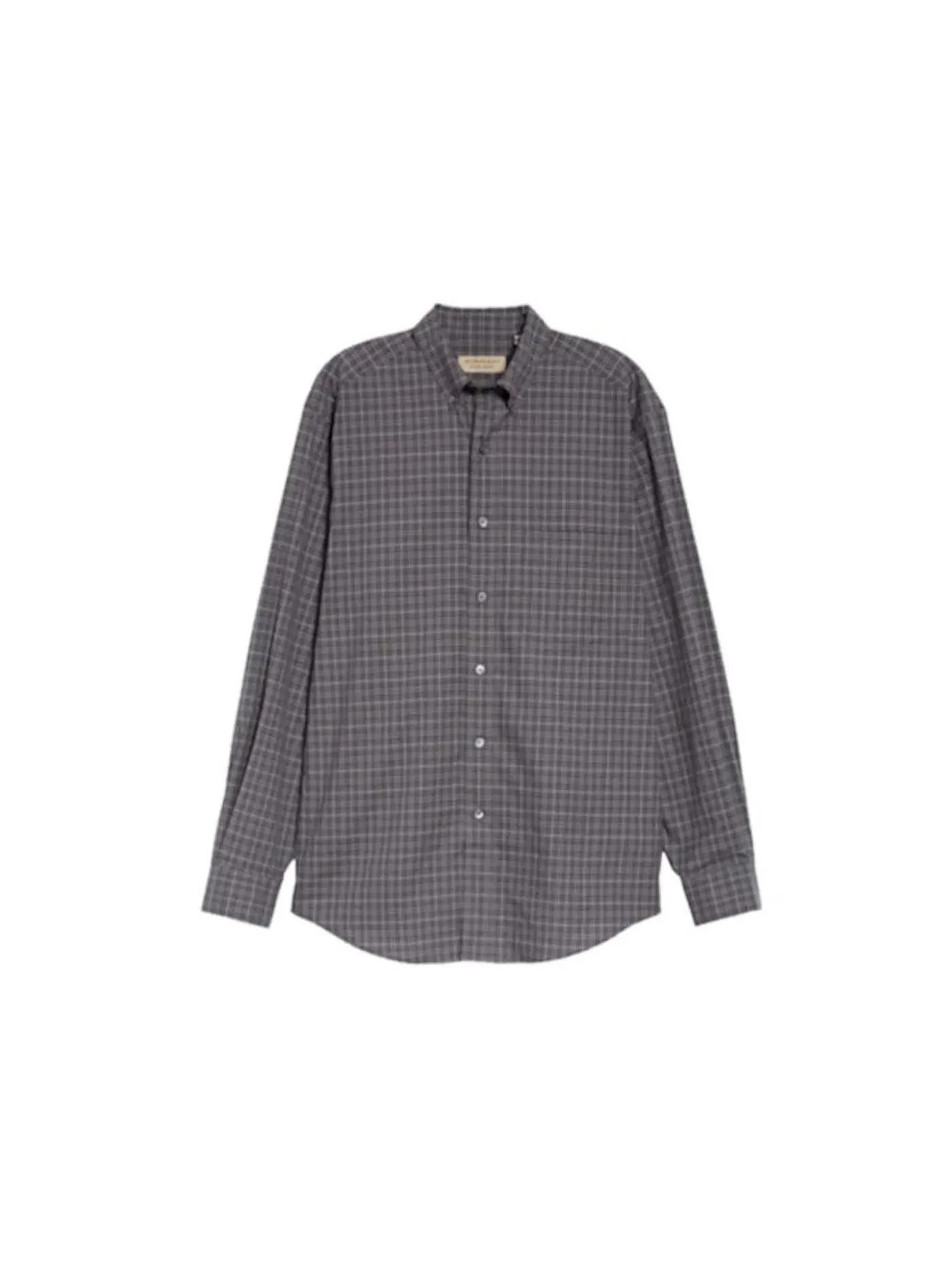 Мужская рубашка с мелкой клеткой Burberry Shirt — изображение 1 из 1, серый