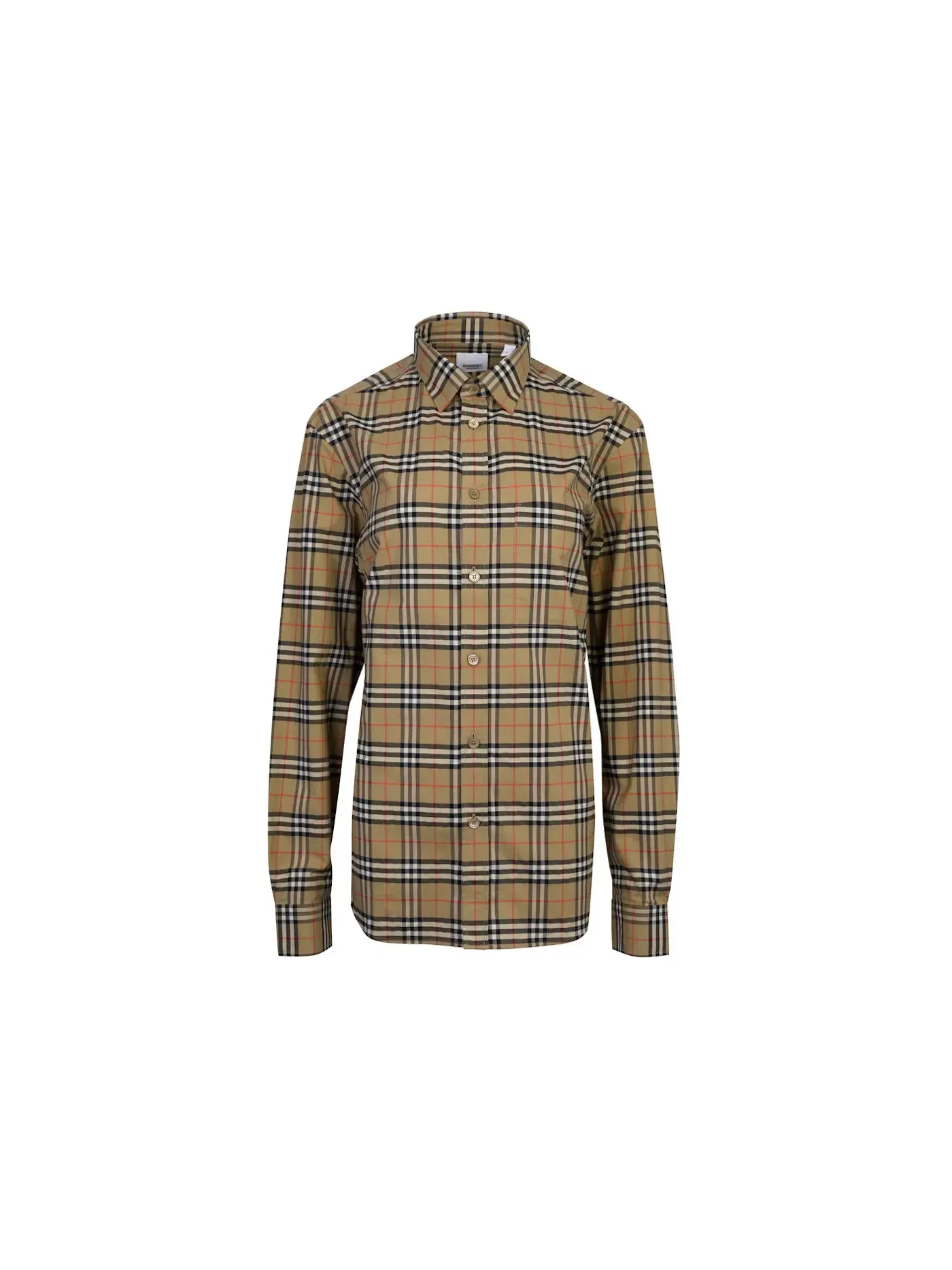 Мужская рубашка с принтом Burberry Shirt — изображение 1 из 2, коричневый