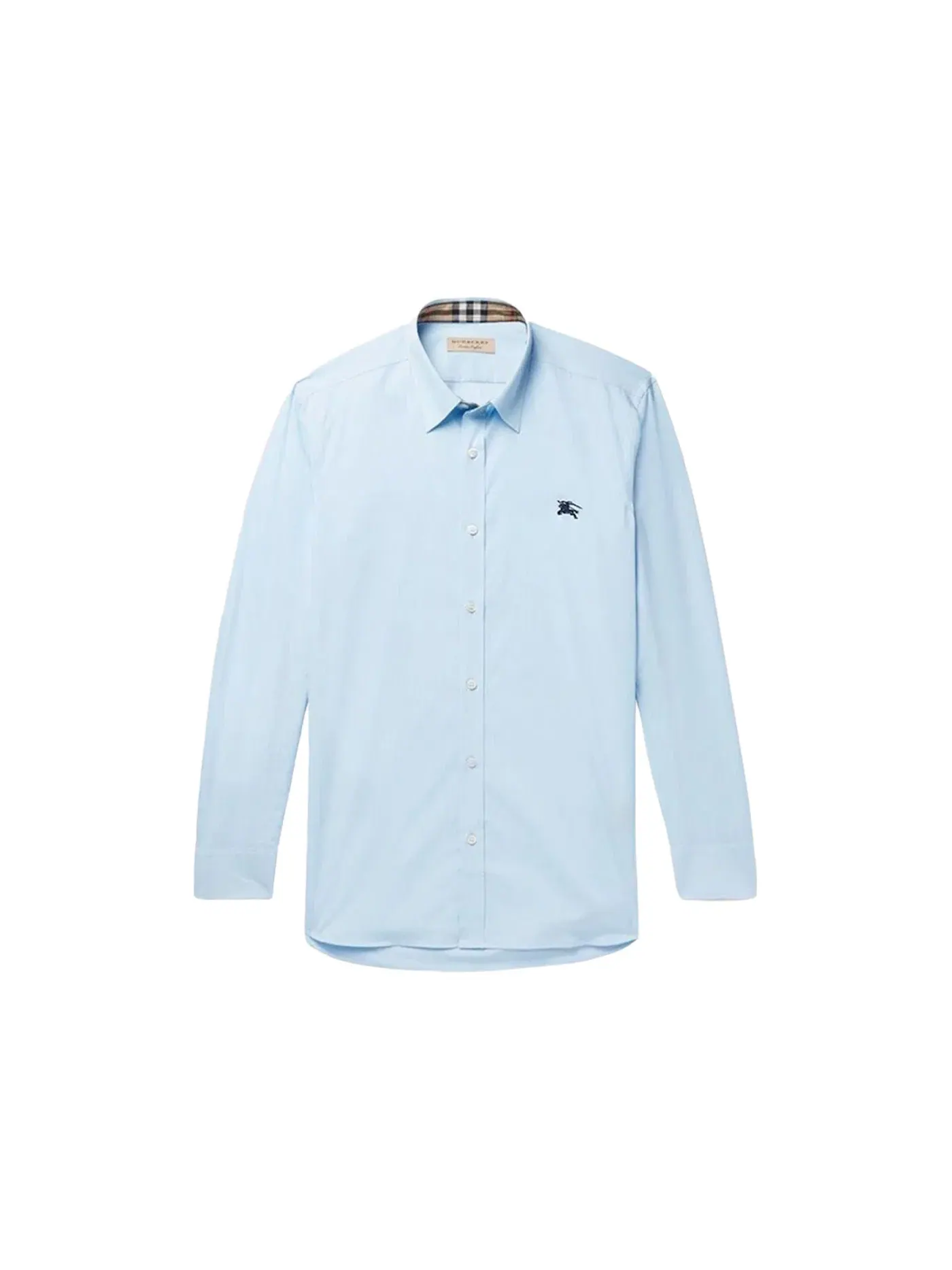 Мужская рубашка из хлопкового поплина Shirt Burberry — изображение 1 из 1, бледный синий