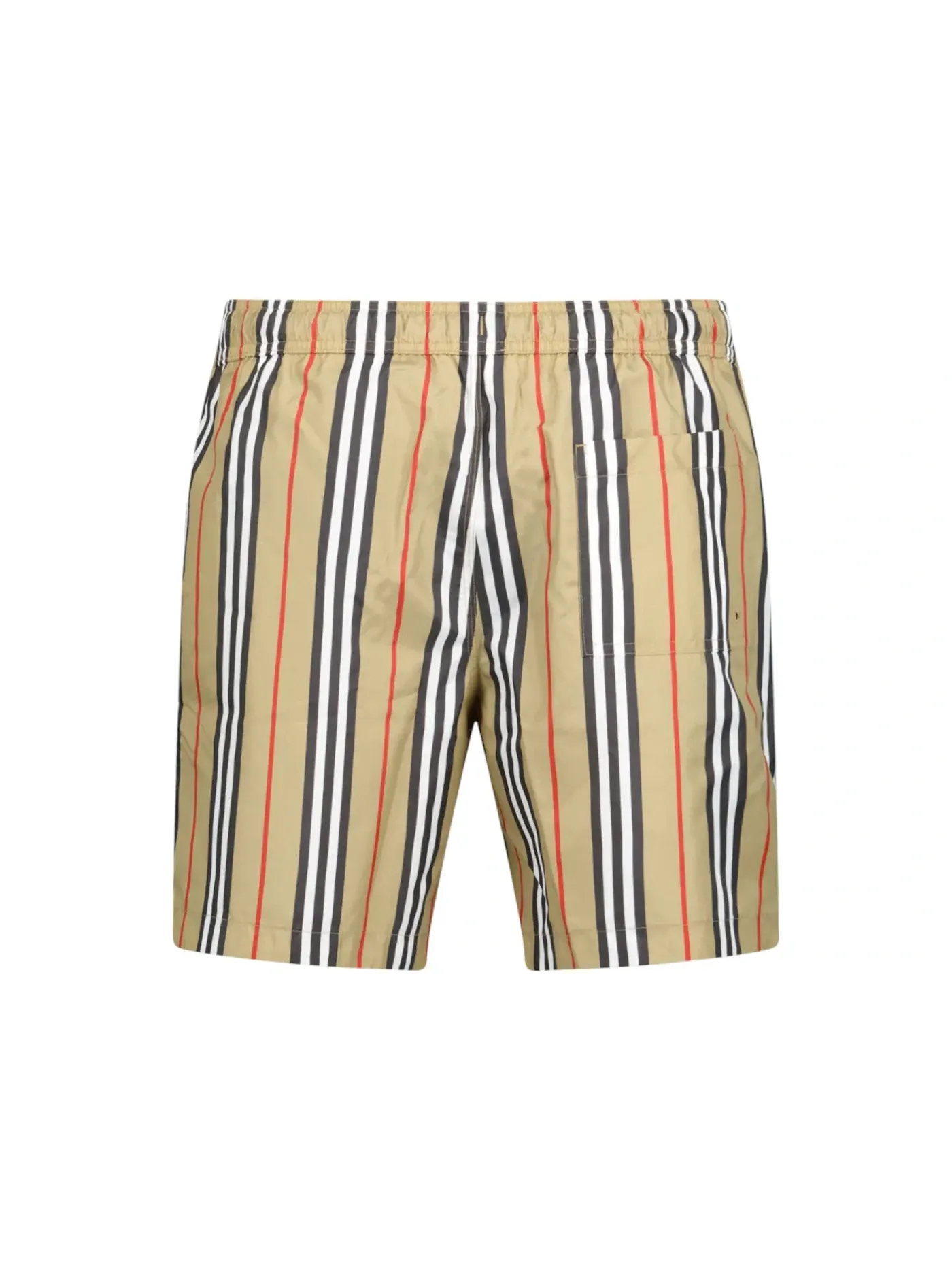 Мужские плавки с принтом Striped Check Print Burberry — изображение 2 из 2, бежевый/коричневый