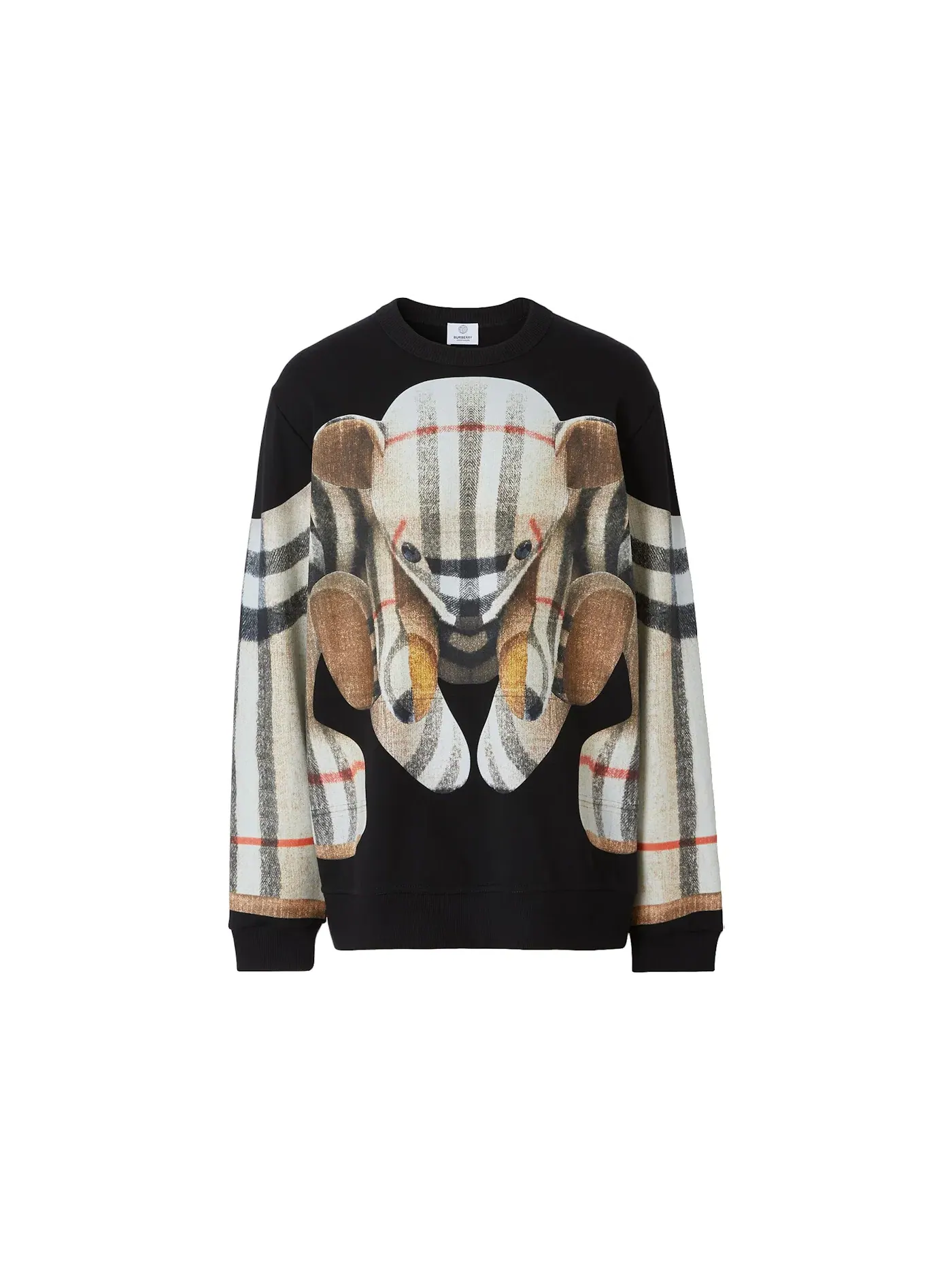 Мужской свитшот оверсайз с принтом Burberry Thomas Bear Print Cotton Oversized Sweatshirt — изображение 1 из 1