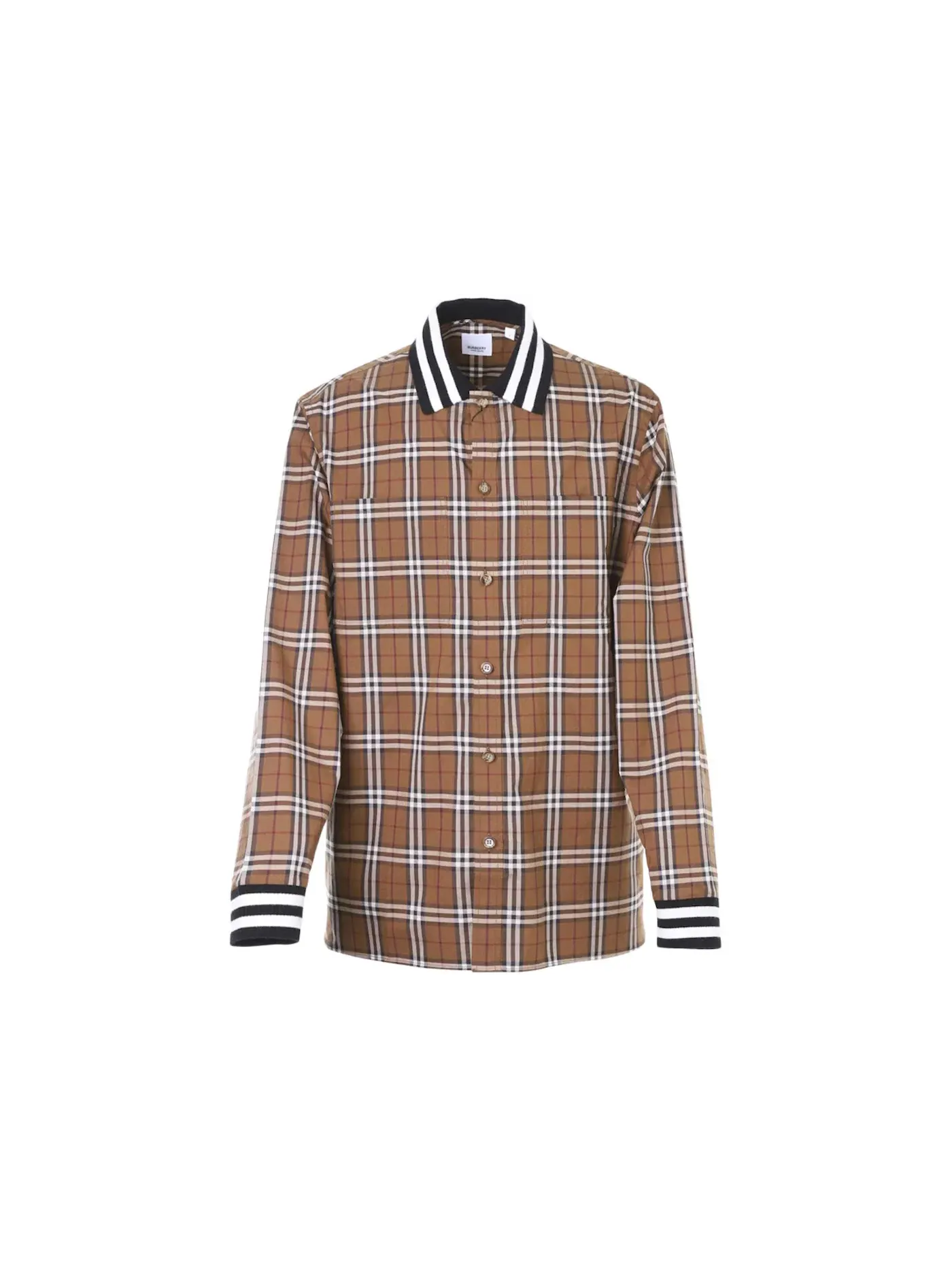 Мужская рубашка с длинным рукавом Burberry — изображение 1 из 1, коричневый