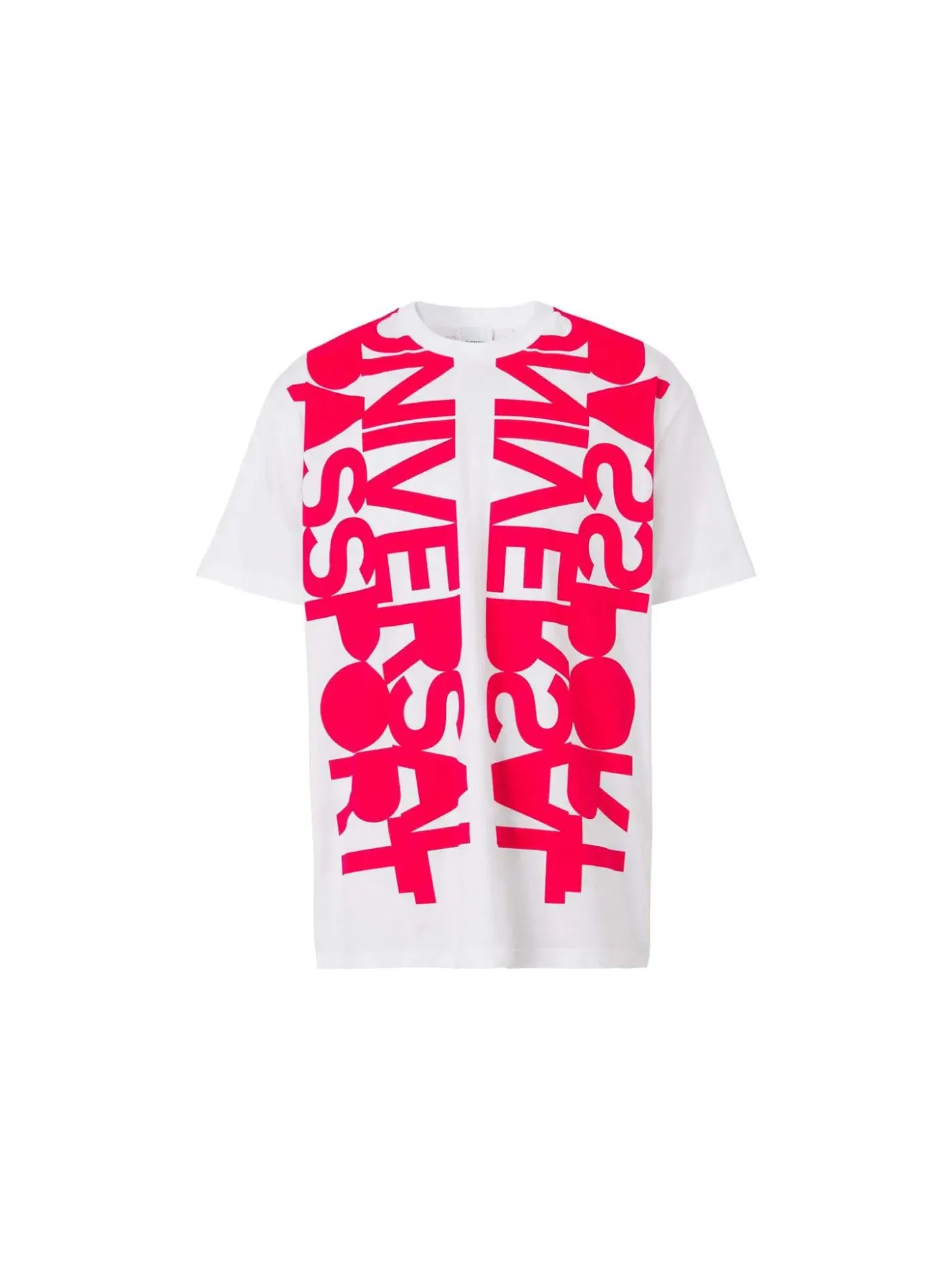 Мужская футболка с принтом Burberry T-Shirt — изображение 1 из 2, белый/красный