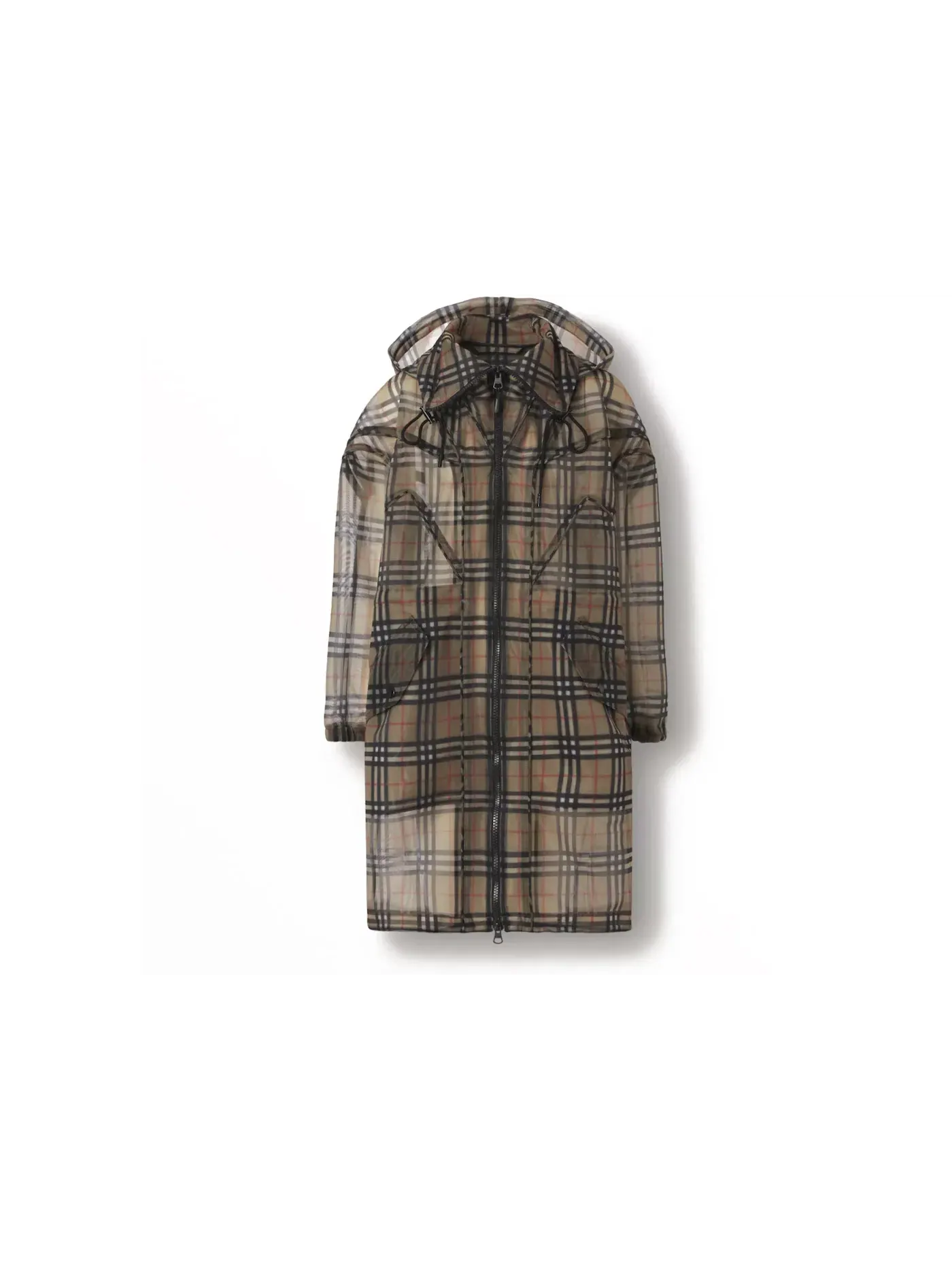 Мужская куртка-парка с сетчатой вставкой Parka Burberry — изображение 1 из 1, бежевый