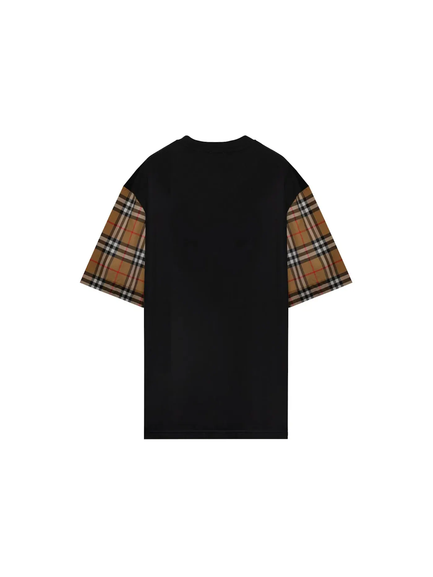 Мужская футболка оверсайз с принтом Vintage Check Burberry — изображение 2 из 2, черный
