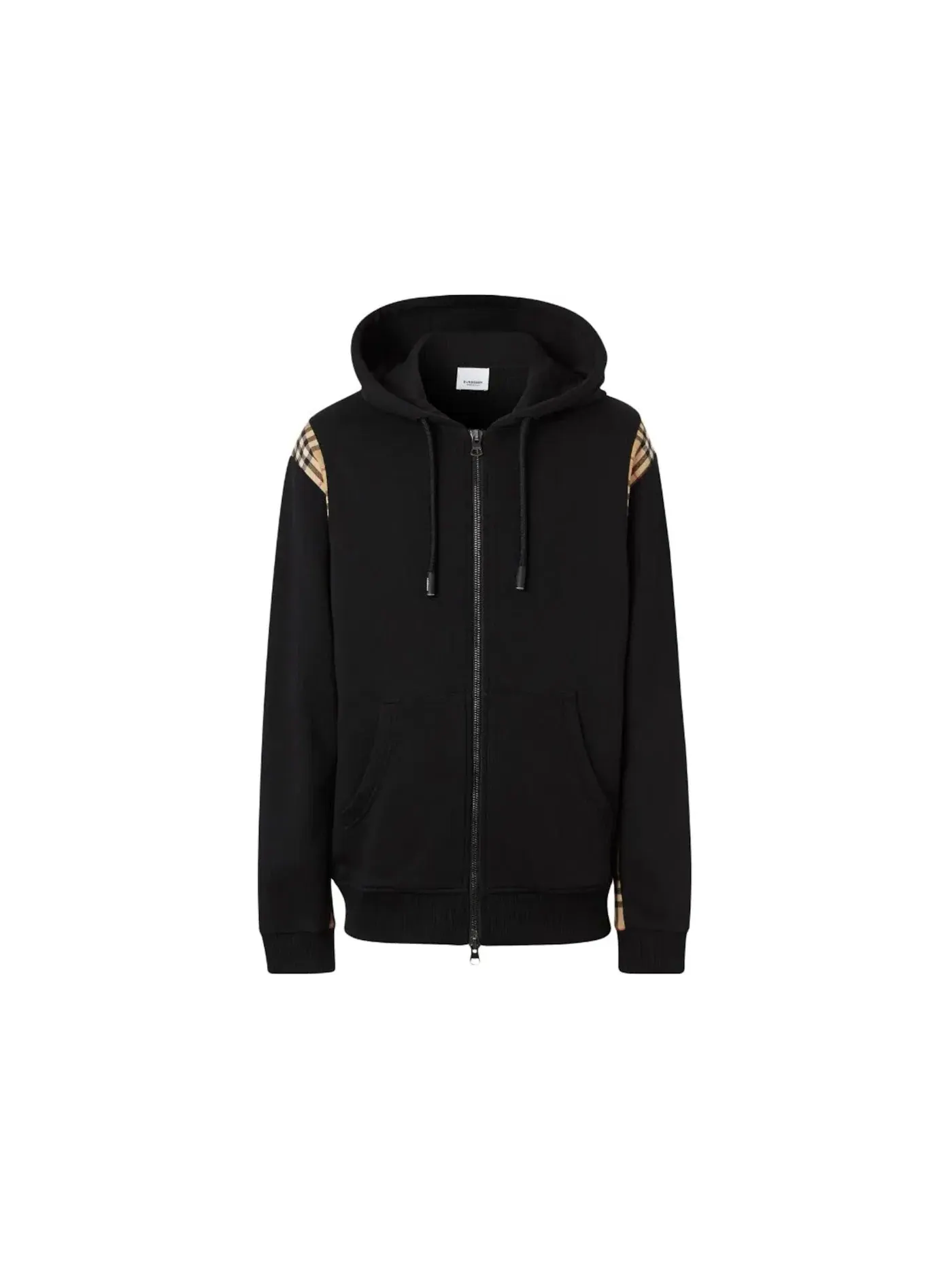 Мужская худи с принтом Hoodie Burberry — изображение 1 из 2, черный/бежевый