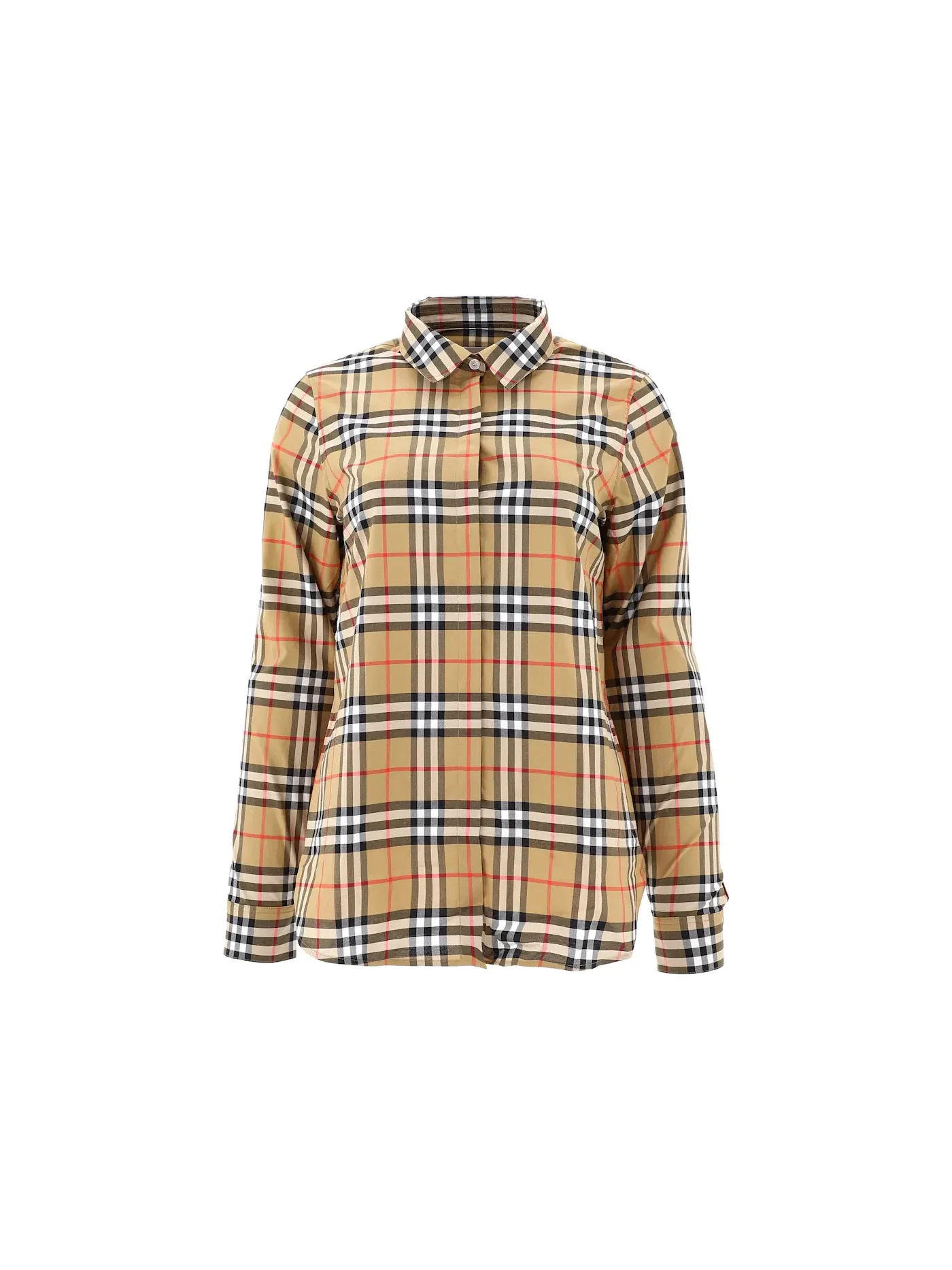 Женская рубашка свободного кроя с принтом Burberry — изображение 1 из 2, желтый