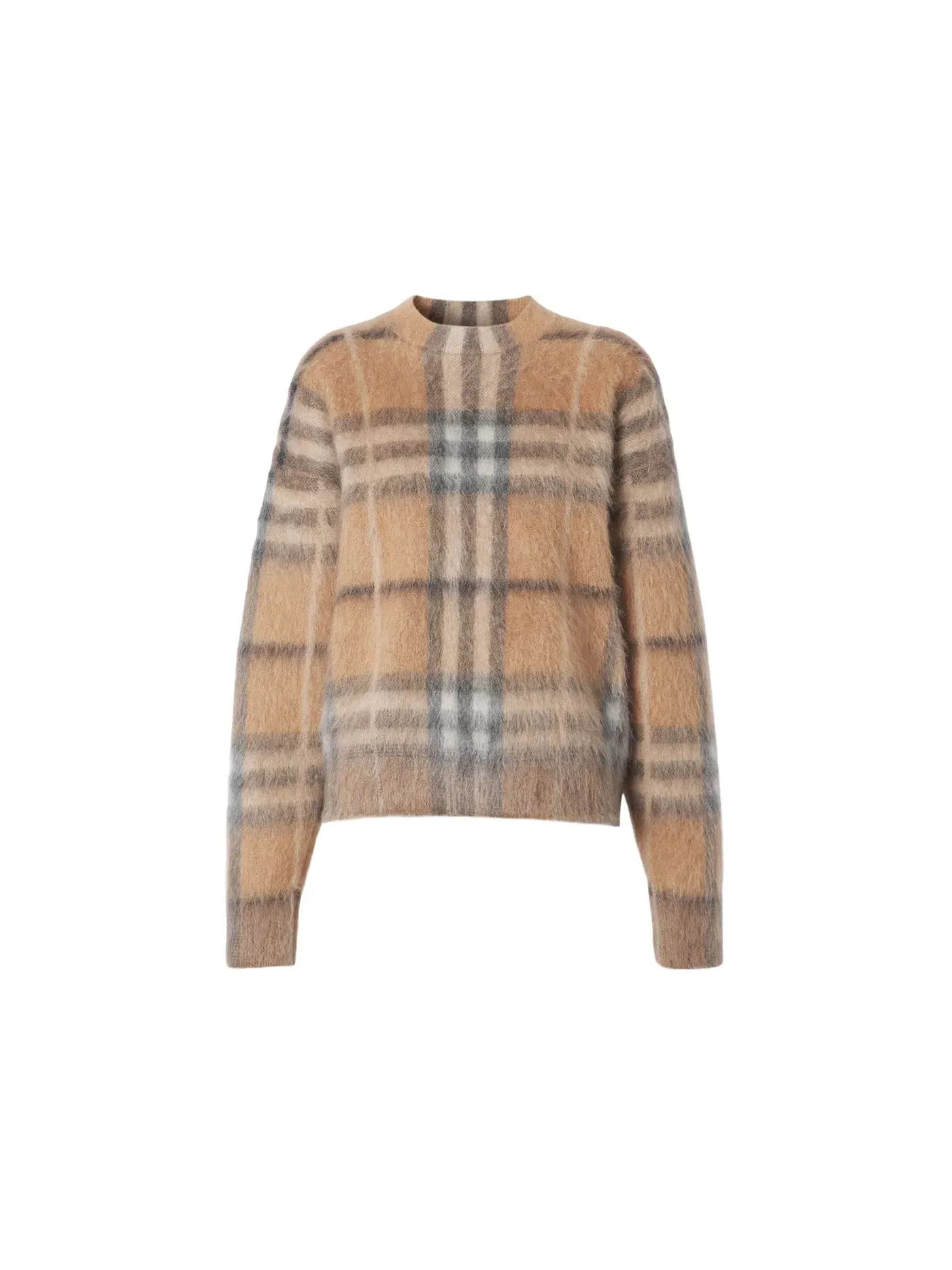 Женский джемпер с жаккардовым узором Burberry — изображение 1 из 1, бежевый