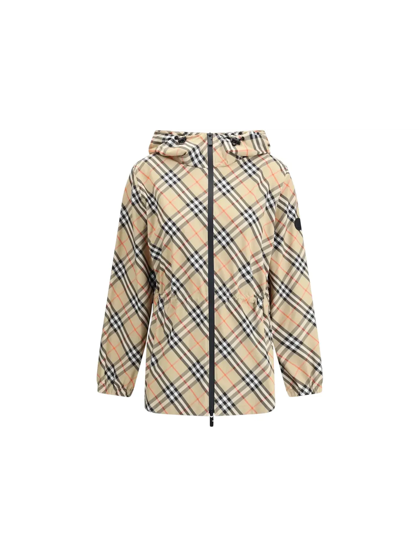 Женская куртка с клетчатым принтом Burberry — изображение 1 из 1, бежевый