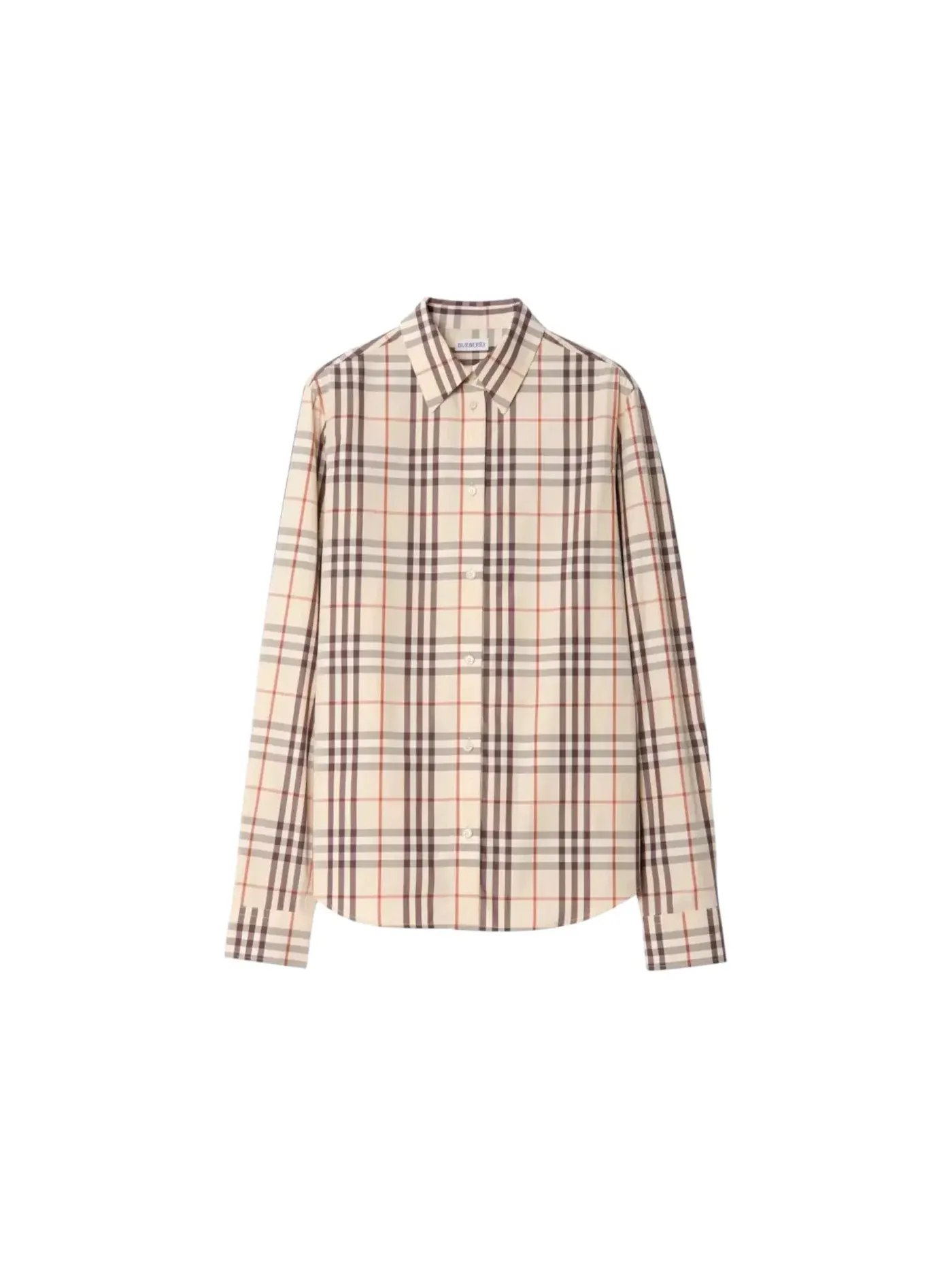 Женская рубашка с вышивкой Emma Burberry — изображение 1 из 1, бежевый