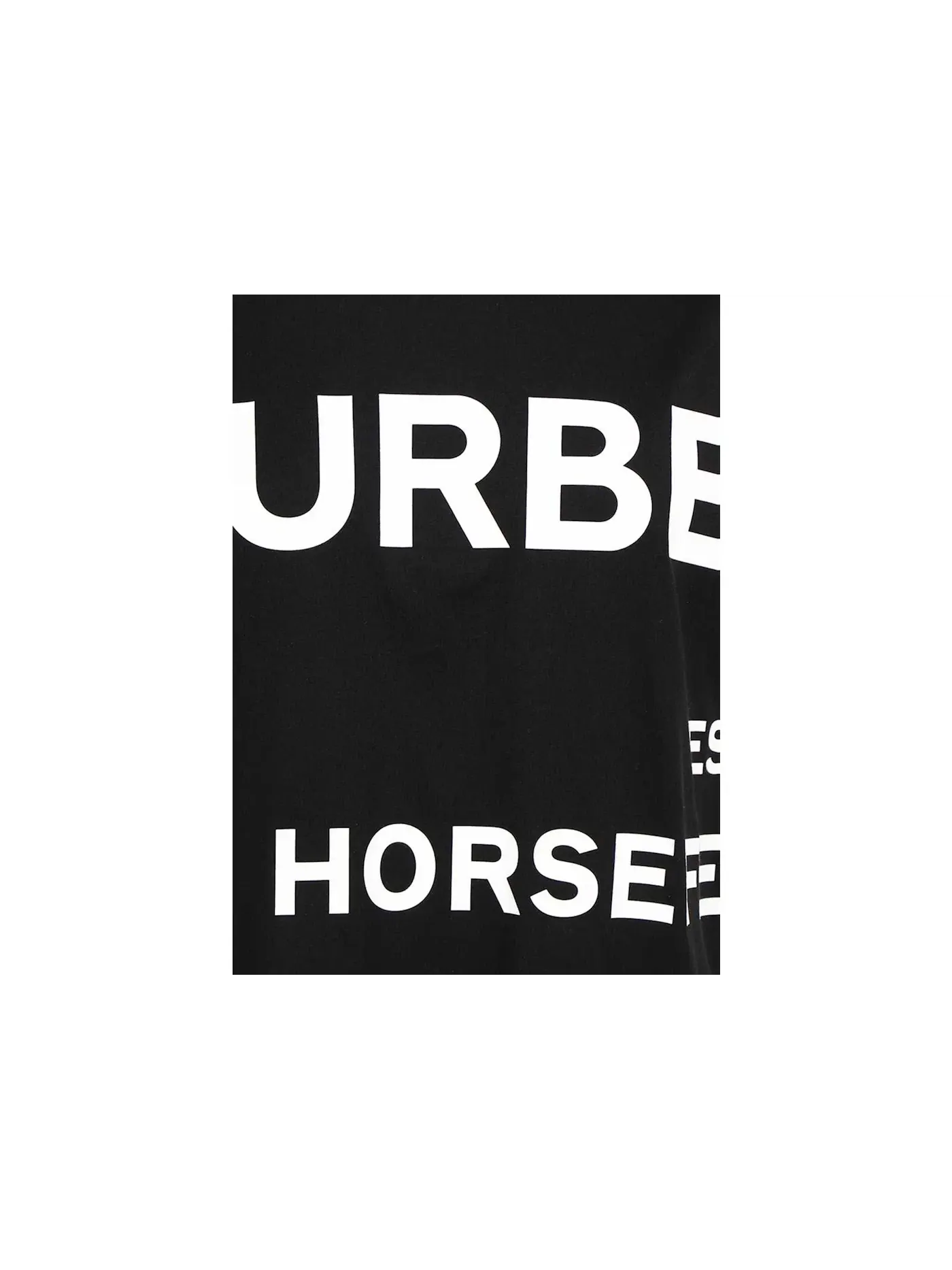Женская футболка свободного кроя с принтом Horseferry Print Burberry — изображение 3 из 3, черный/белый