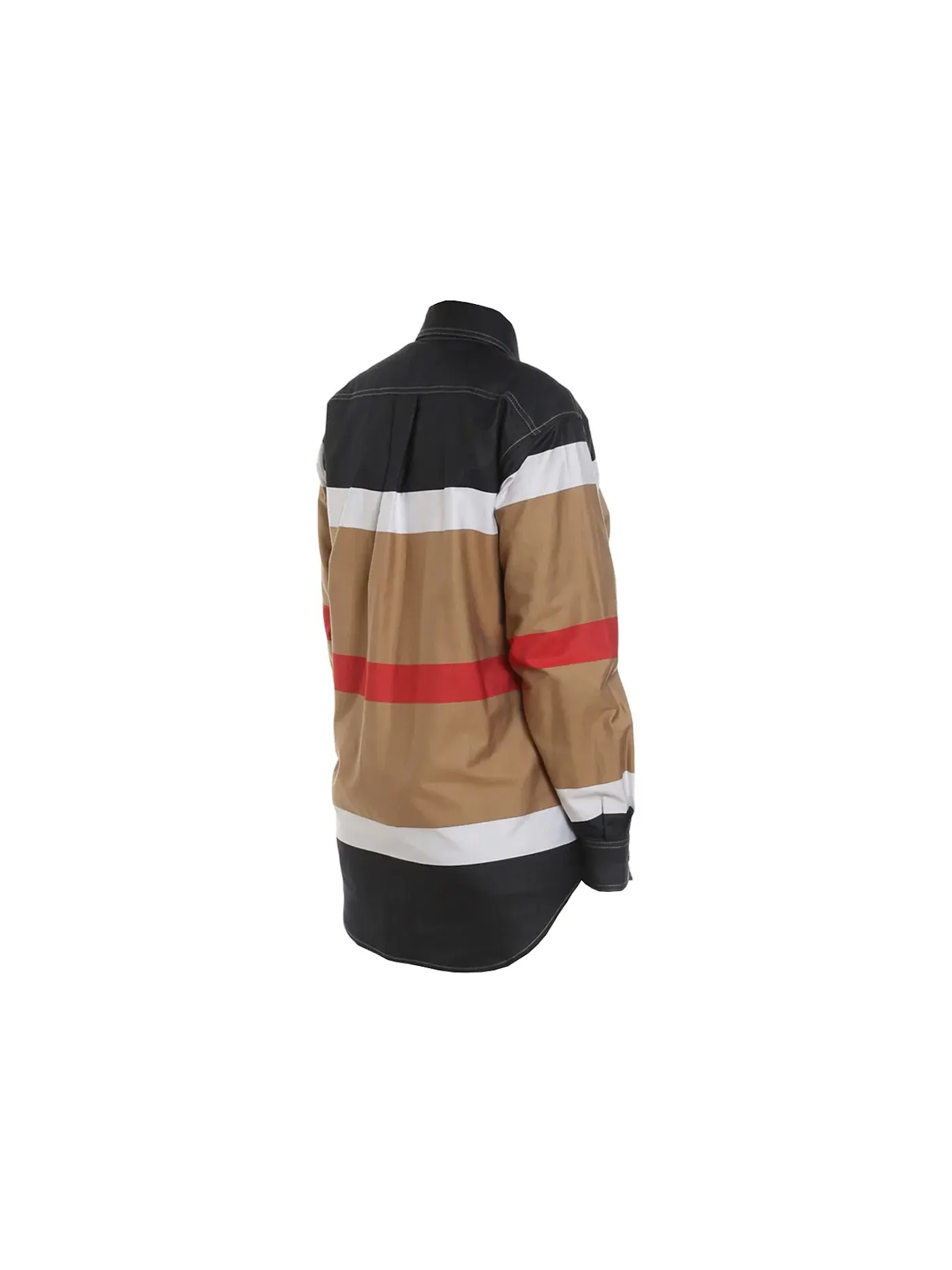 Женская рубашка с принтом Ivanna Stripe Pattern Burberry — изображение 2 из 2, бежевый мульти