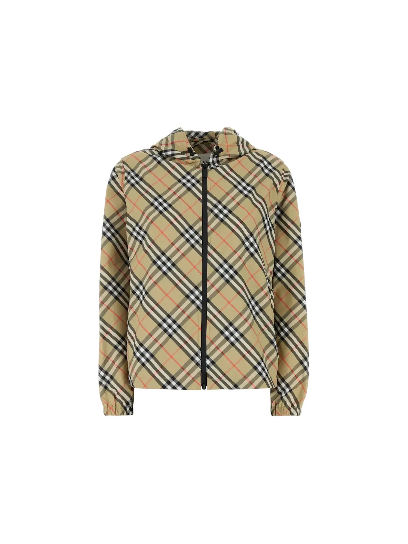 Женская ветровка-капюшон Salcombe Check Hood Windbreaker Burberry — изображение 1 из 1, бежевый