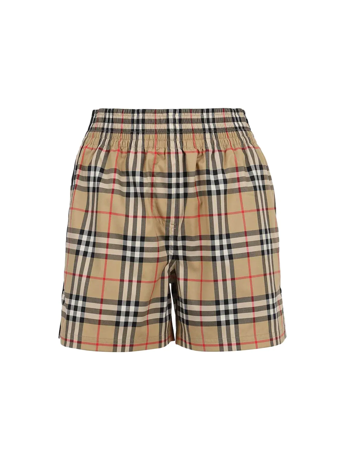 Женские шорты из стрейч-хлопка с принтом Burberry, Vintage Check — изображение 1 из 2