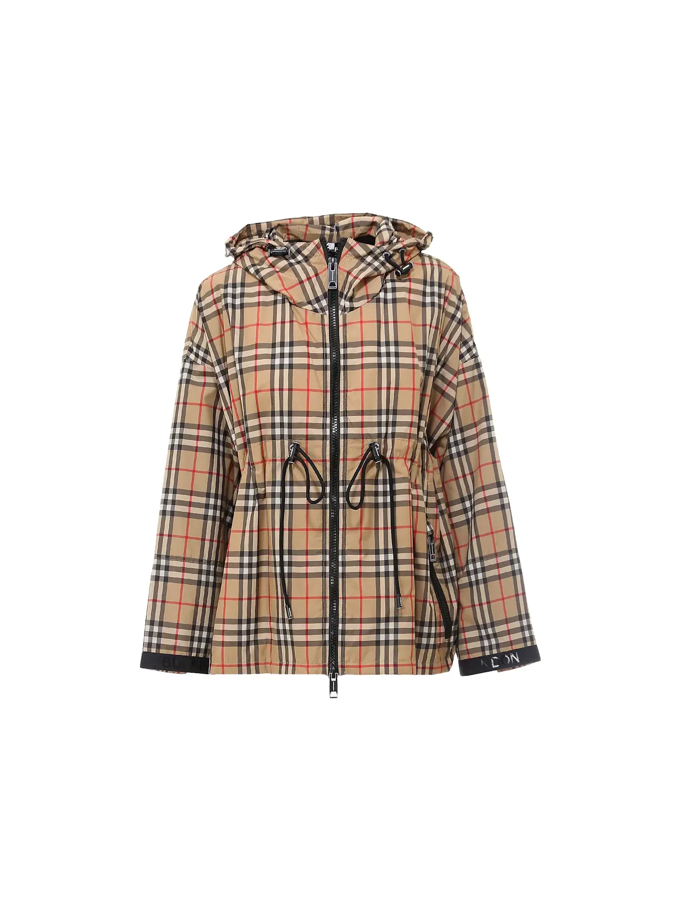 Женская куртка с традиционным клетчатым принтом Burberry — изображение 1 из 2, бежевый