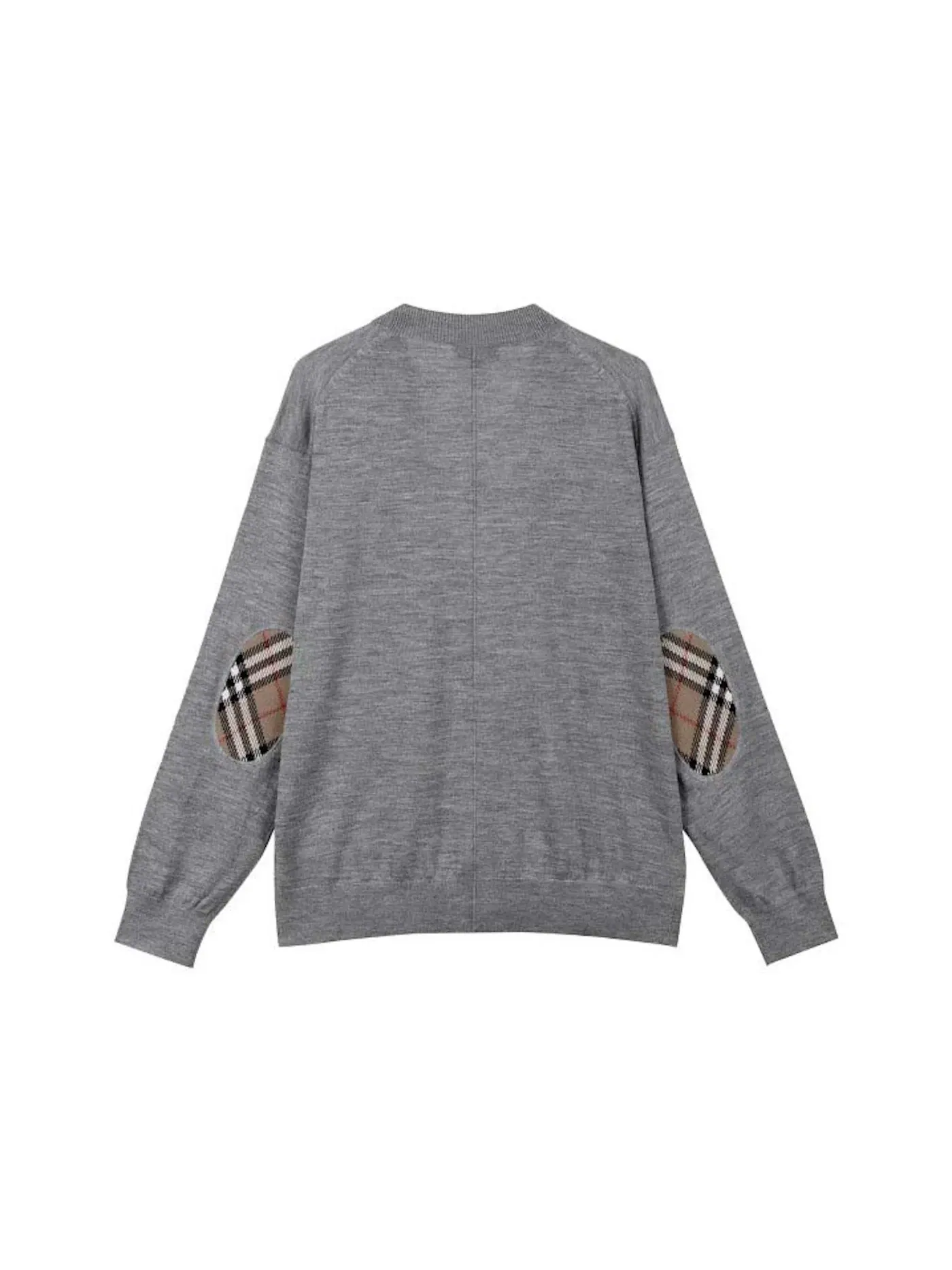Женский кардиган с налокотниками Vintage Check Dornoch Burberry — изображение 2 из 2, серый