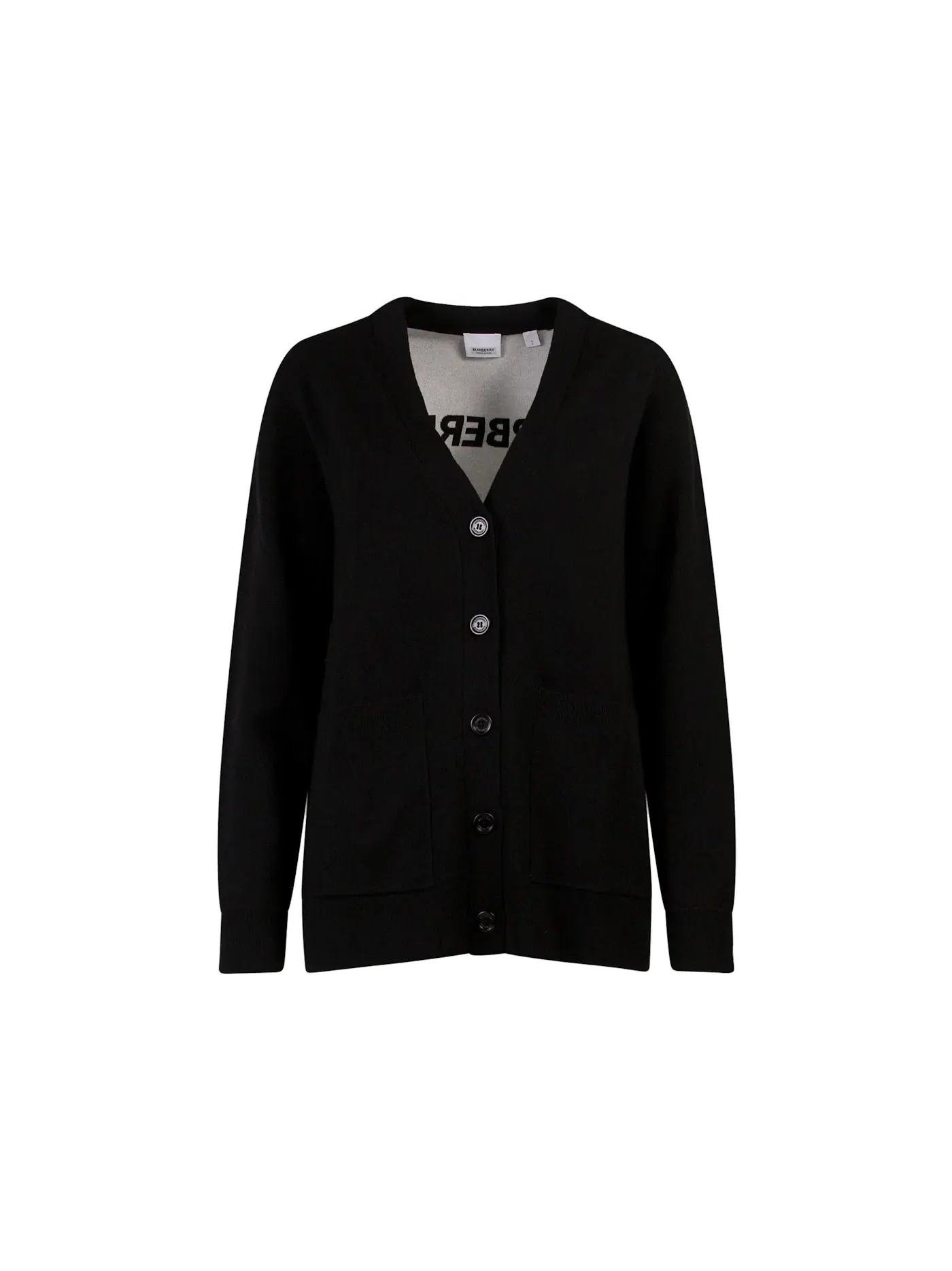 Женский кардиган из шерстяной смеси Cardigan Burberry — изображение 1 из 2, черный