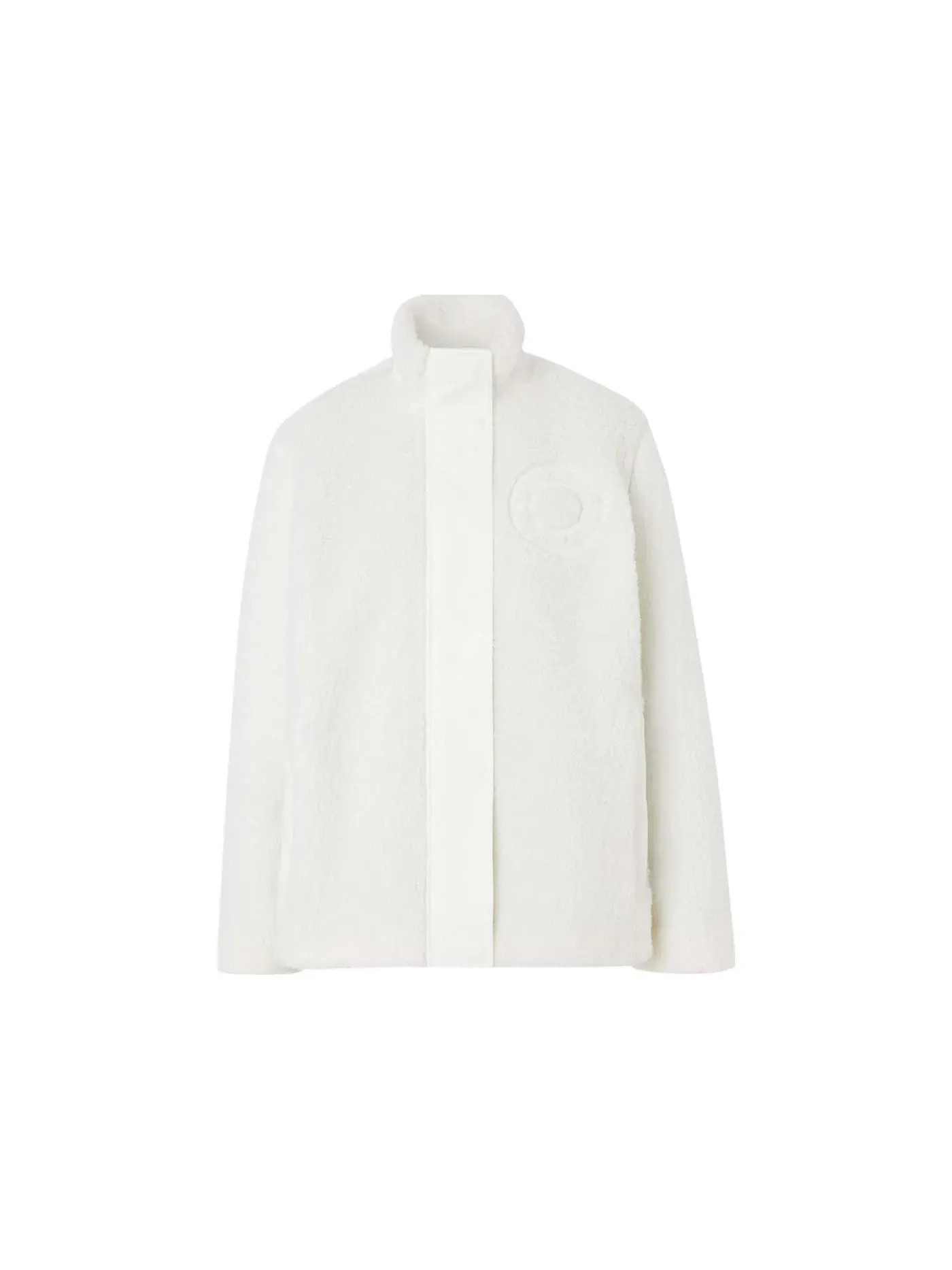 Женская куртка из флиса с ворсом Wool-Blend Burberry — изображение 1 из 1, белый
