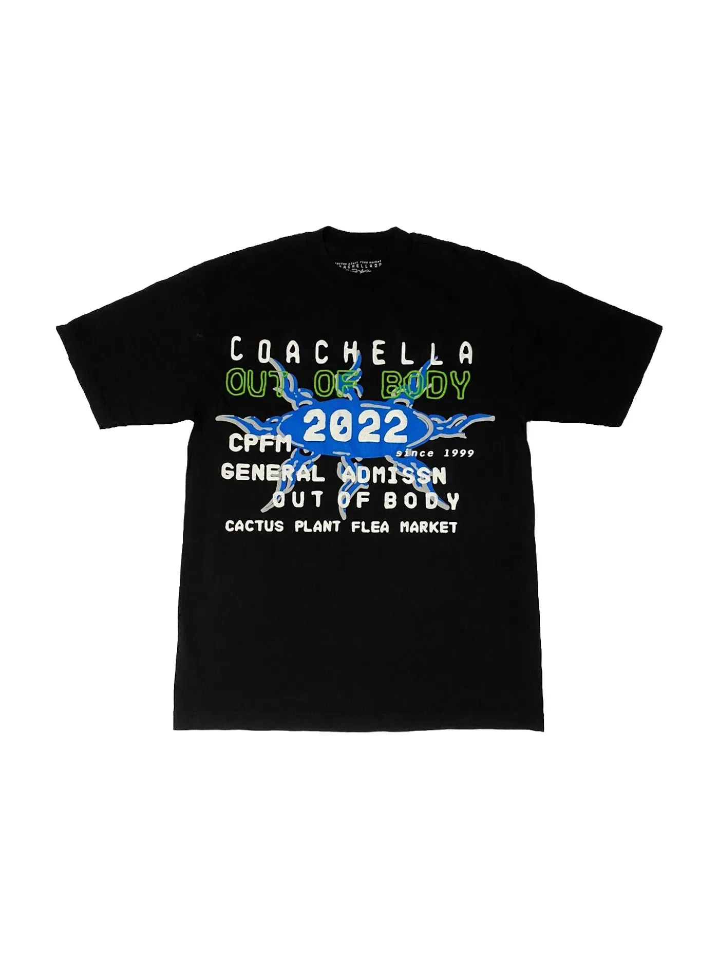 Мужская футболка с принтом T-shirt Cactus Plant Flea Market — изображение 1 из 2, черный