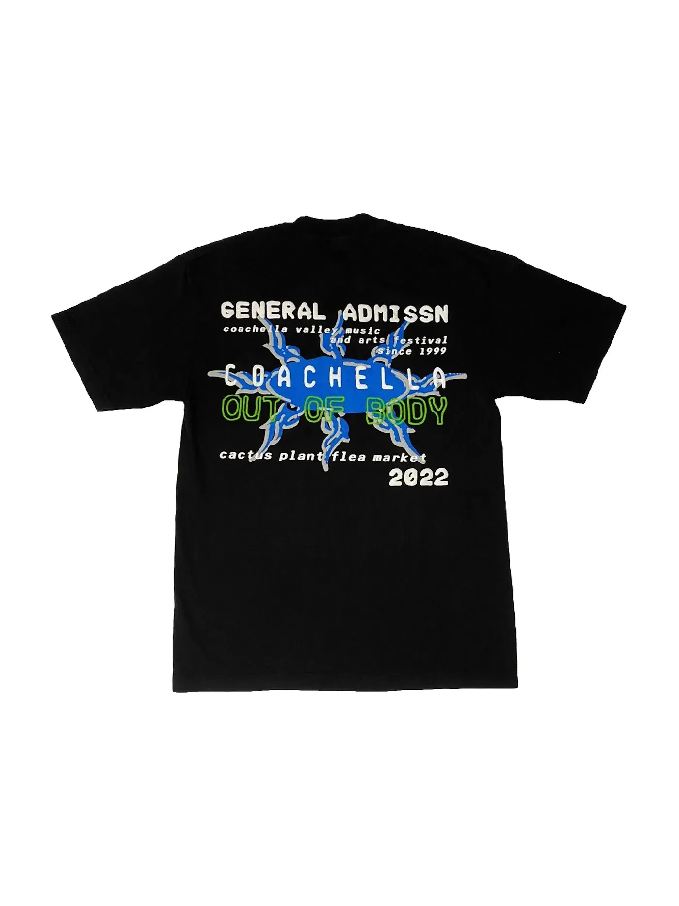 Мужская футболка с принтом T-shirt Cactus Plant Flea Market — изображение 2 из 2, черный