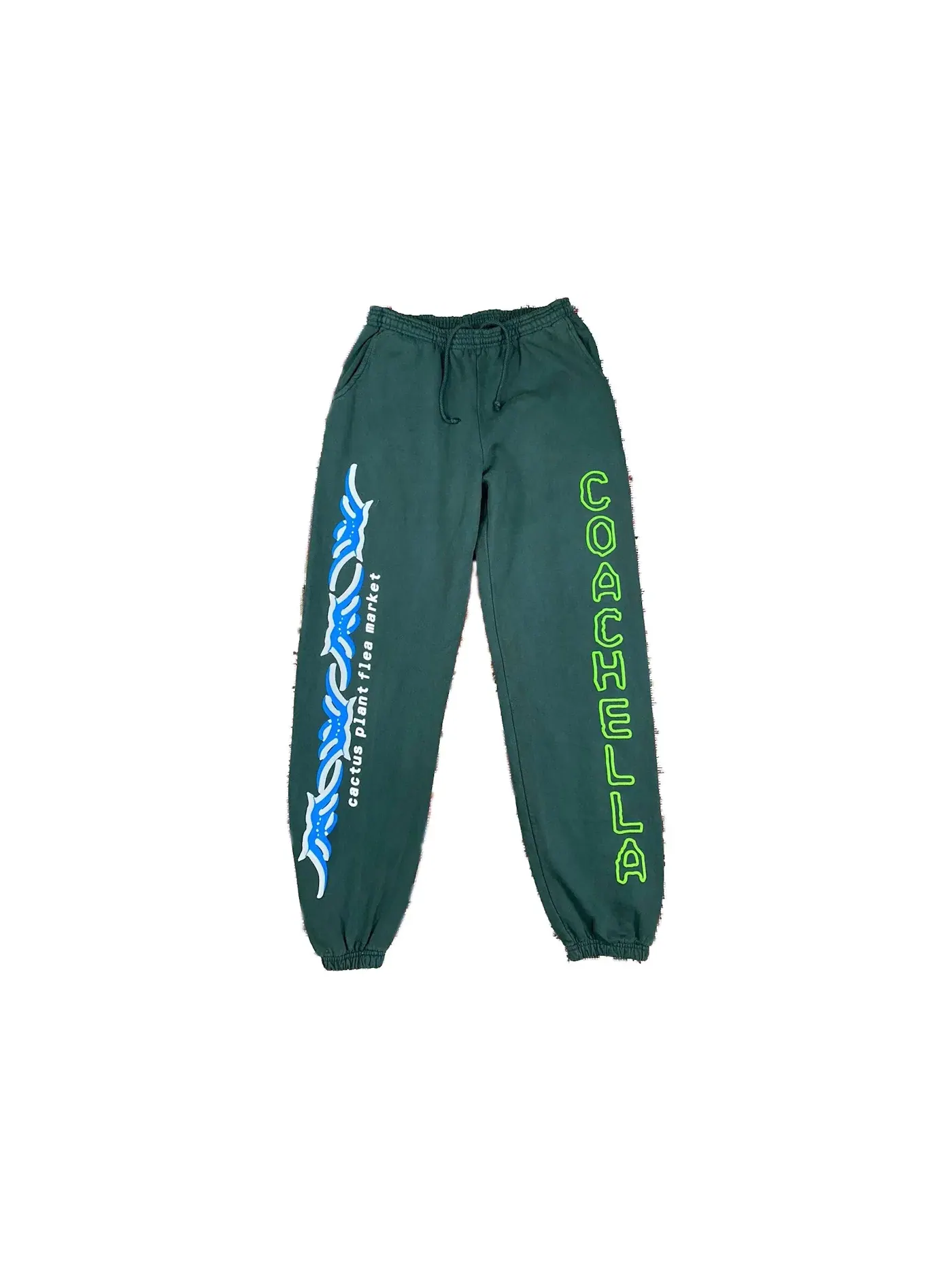Мужские спортивные штаны Cactus Plant Flea Market Coachella Weekend 2 Sweatpants — изображение 1 из 2, зеленый