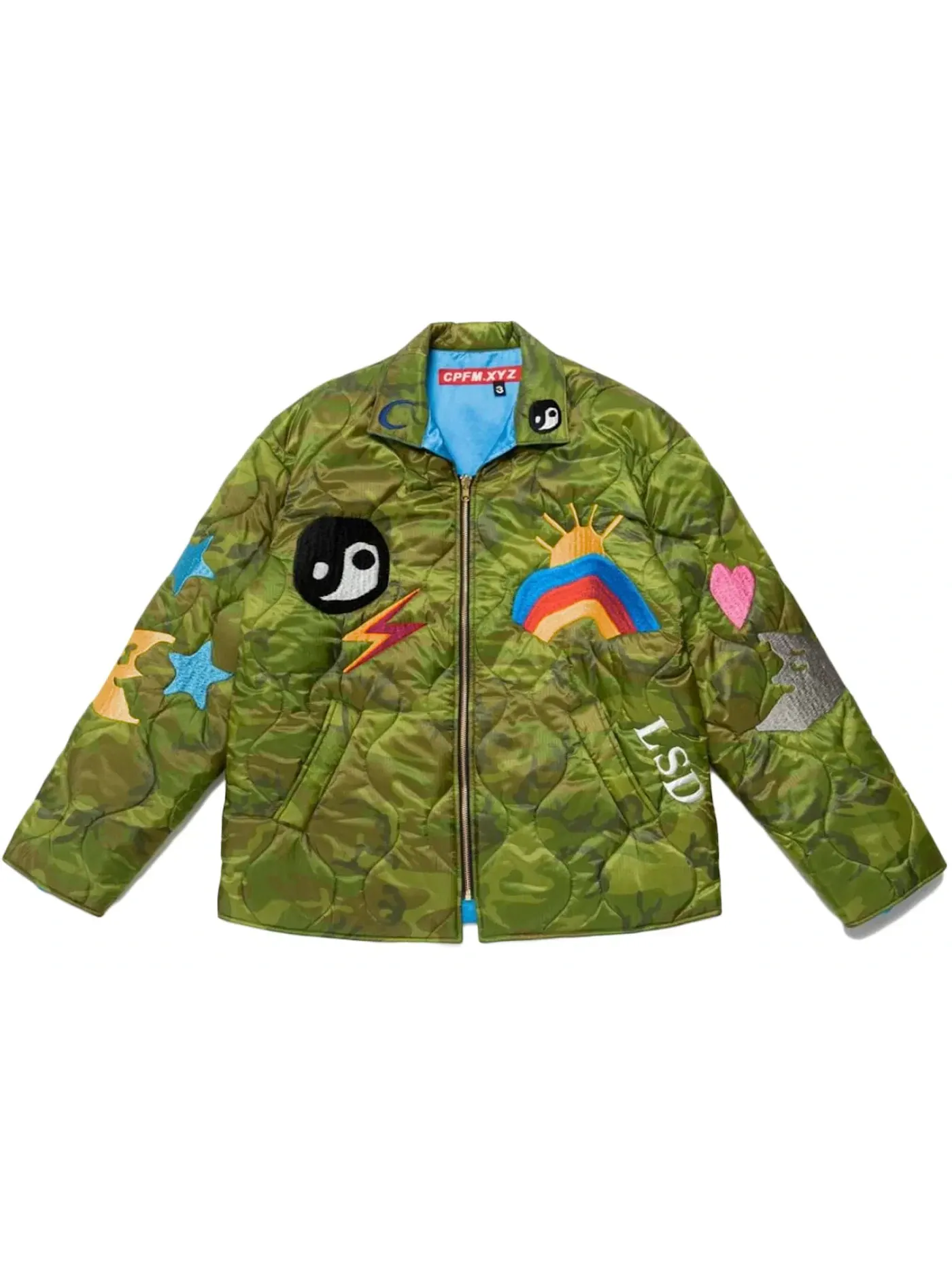 Мужская куртка с камуфляжным принтом Cactus Plant Flea Market Lysergic Camo Jacket — изображение 1 из 2, зеленый