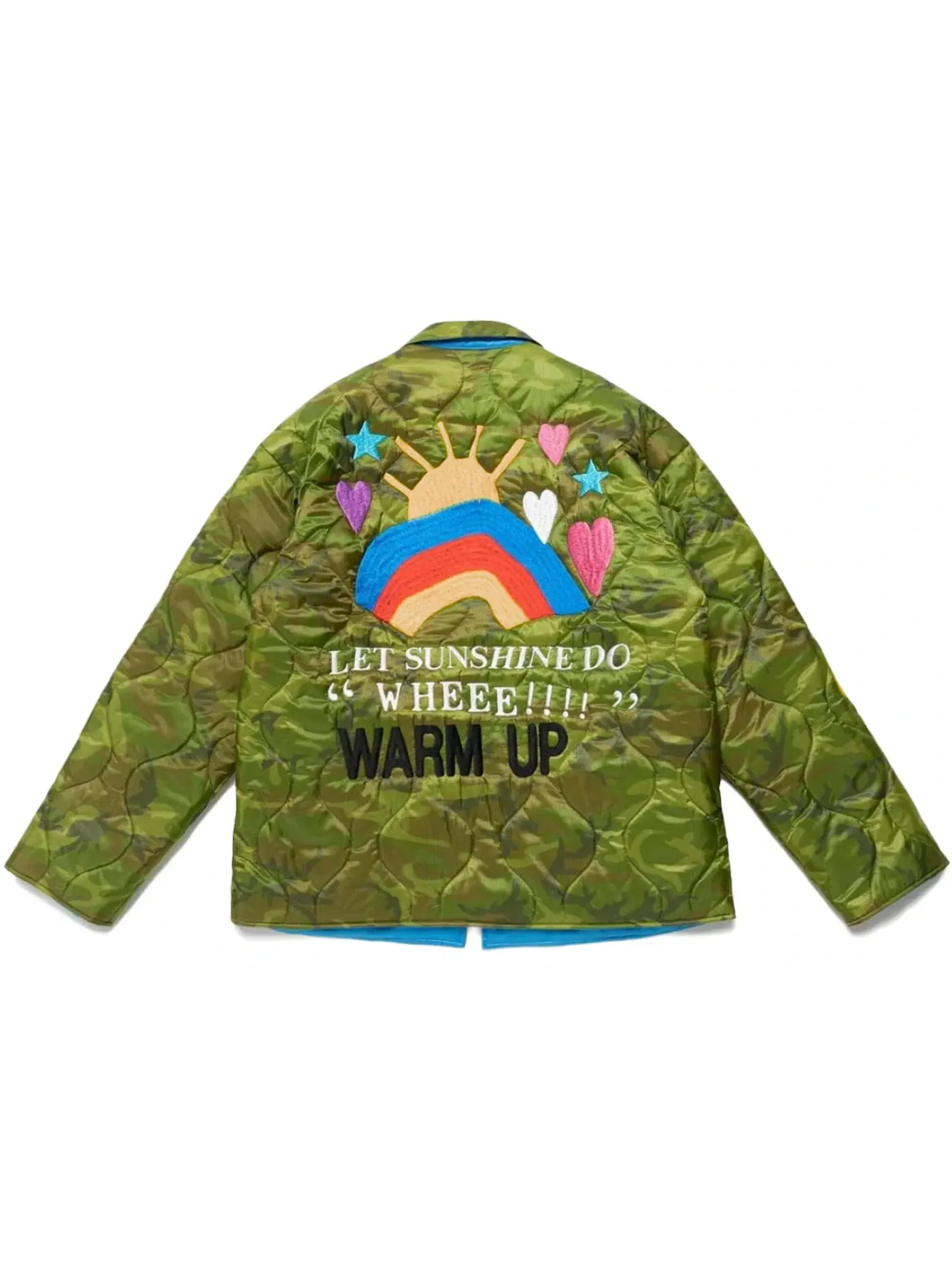 Мужская куртка с камуфляжным принтом Cactus Plant Flea Market Lysergic Camo Jacket — изображение 2 из 2, зеленый