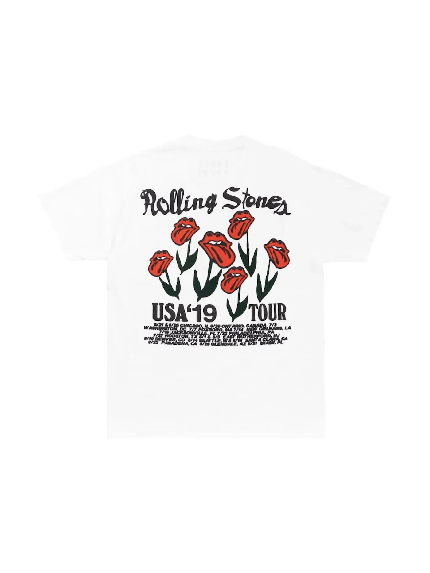 Мужская футболка с принтом Cactus Plant Flea Market Rolling Stones Strange Plant — изображение 2 из 2, белый