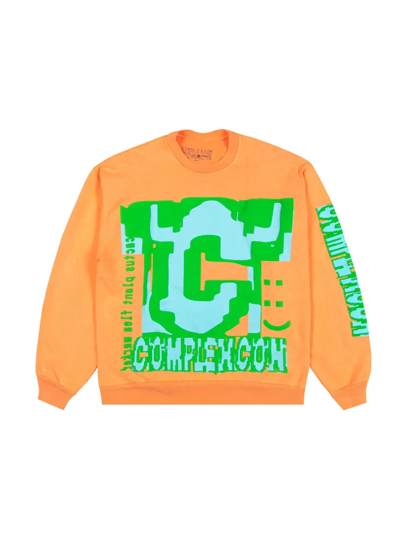 Мужской свитшот с принтом Crewneck Cactus Plant Flea Market — изображение 1 из 2, оранжевый