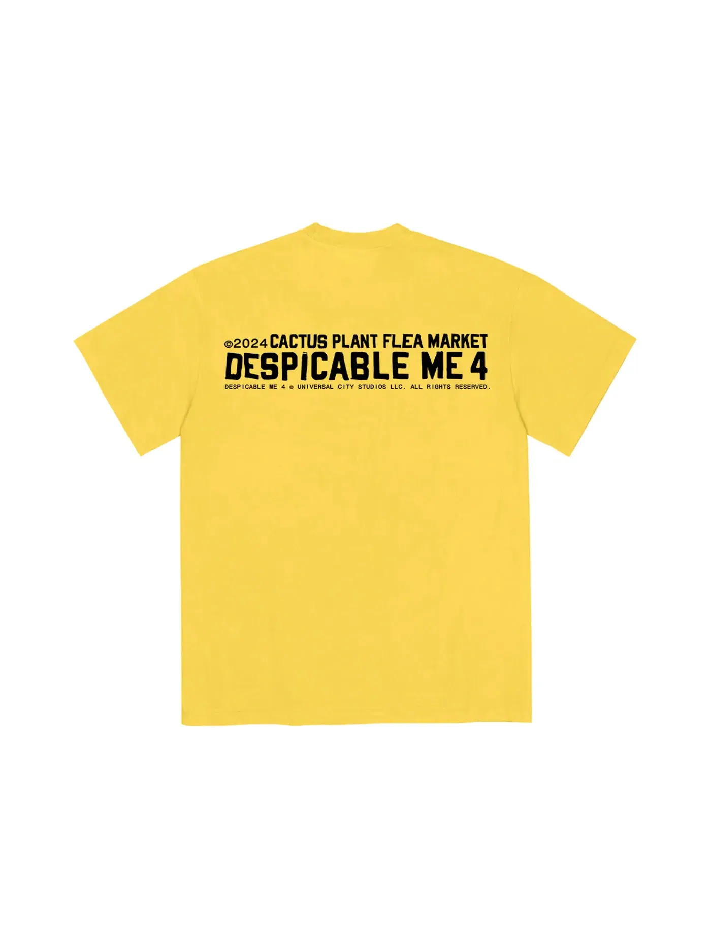 Мужская футболка с принтом Cactus Plant Flea Market x Despicable Me 4 Minions Theme Park Tee — изображение 2 из 2, желтый