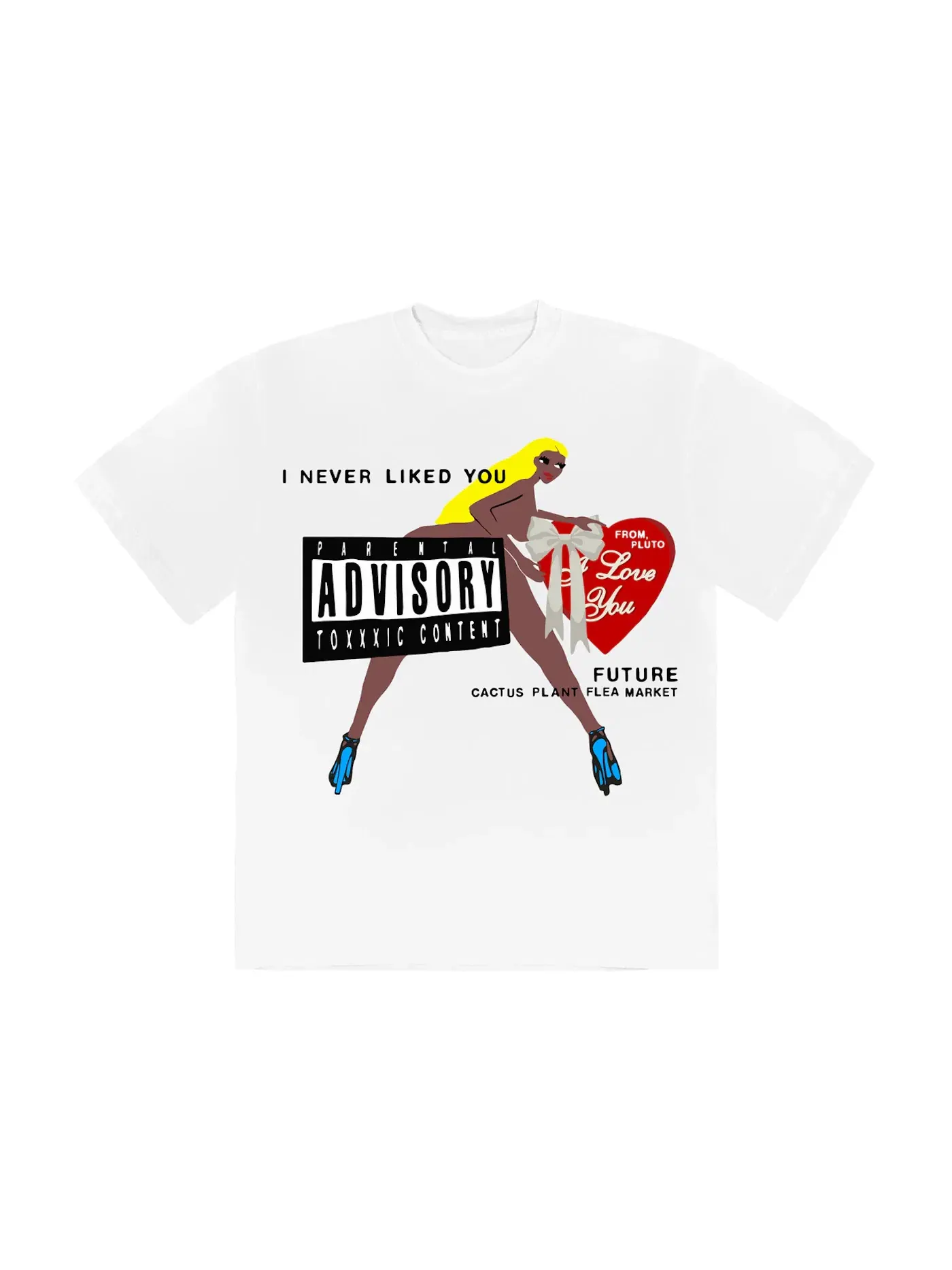 Мужская футболка с принтом Love You T-shirt Cactus Plant Flea Market — изображение 1 из 2, белый