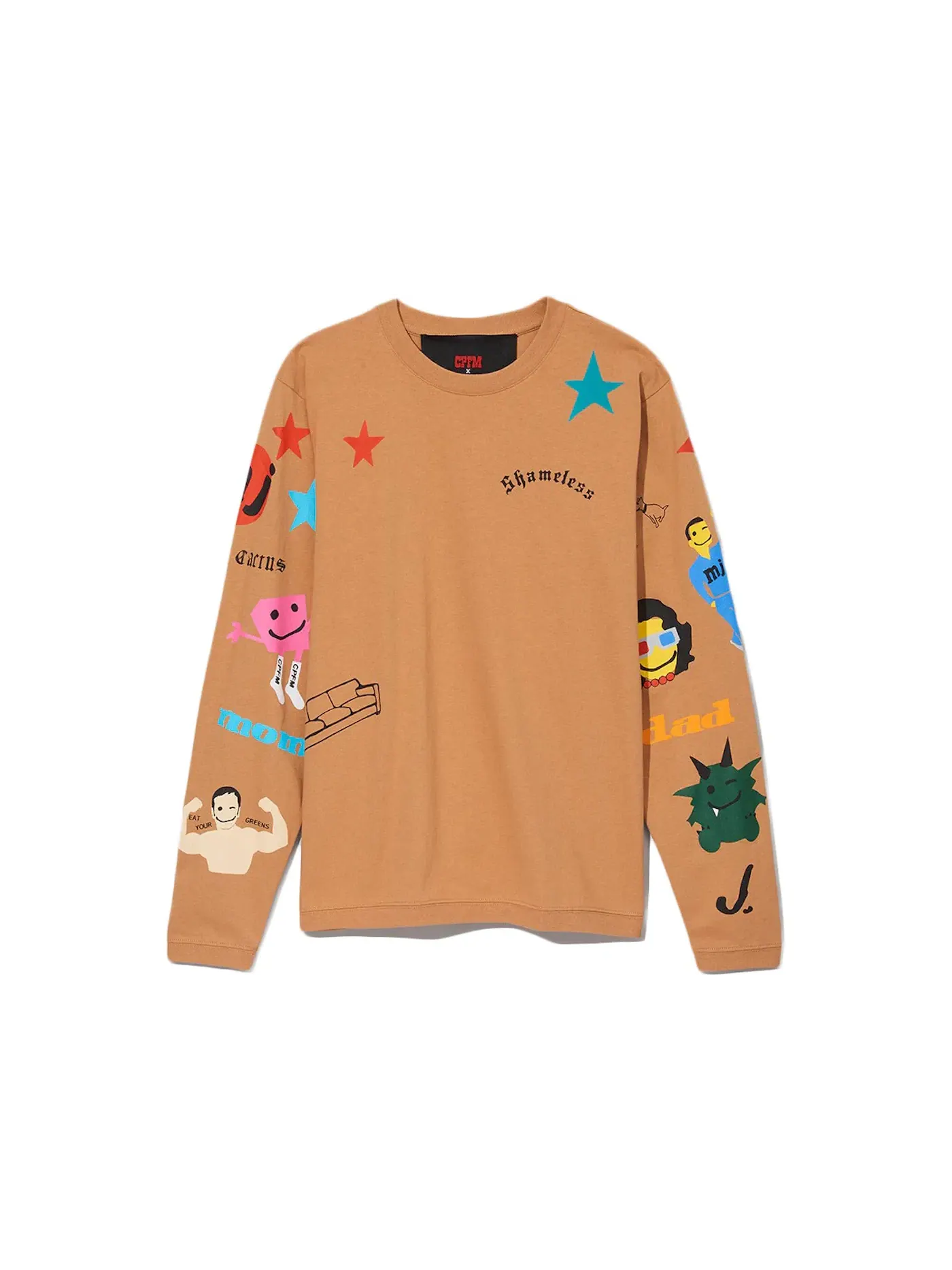 Мужская футболка с длинным рукавом с принтом Longsleeve T-Shirt Cactus Plant Flea Market — изображение 1 из 1, бежевый
