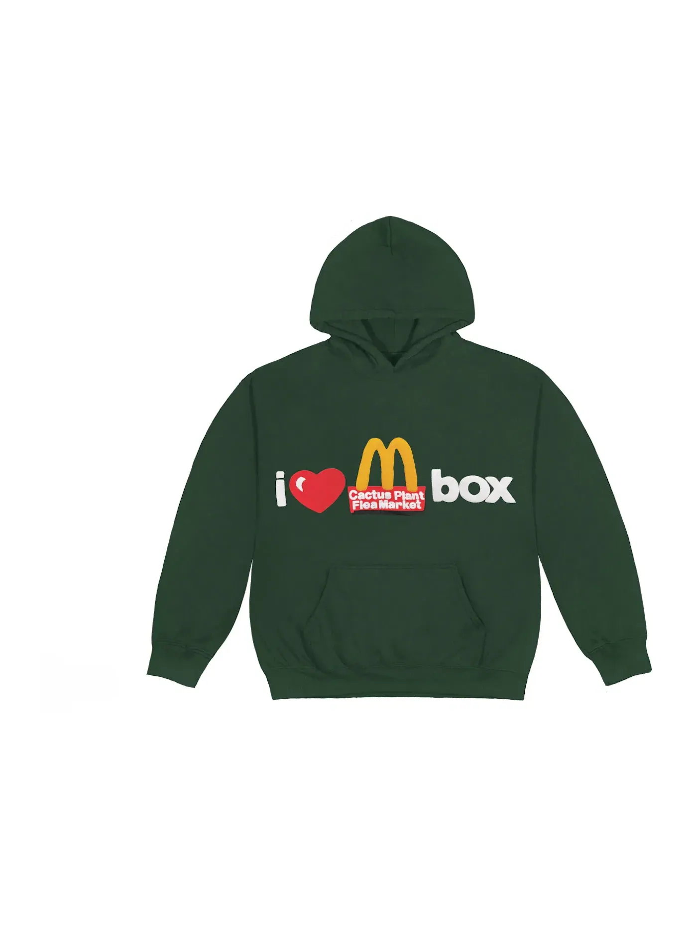 Мужской худи с принтом Cactus Plant Flea Market x McDonalds We Love 2 C U Hoodie (F&F) Cactus Plant Flea Market, зеленый