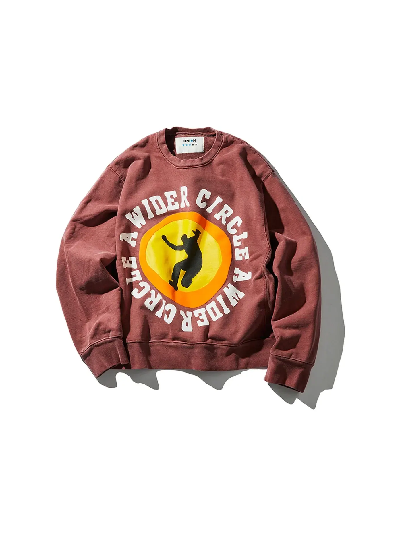 Мужской свитшот с принтом Cactus Plant Flea Market x Union A Wider Circle Crewneck — изображение 1 из 1, коричневый