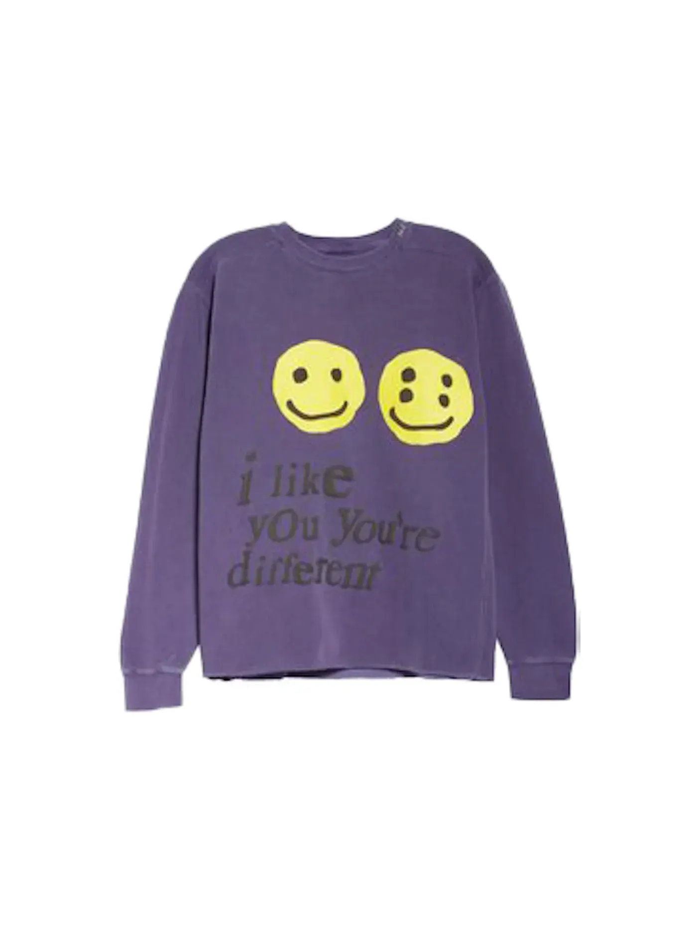Мужской свитшот с принтом I Like You You're Different Crewneck Cactus Plant Flea Market — изображение 1 из 1, фиолетовый