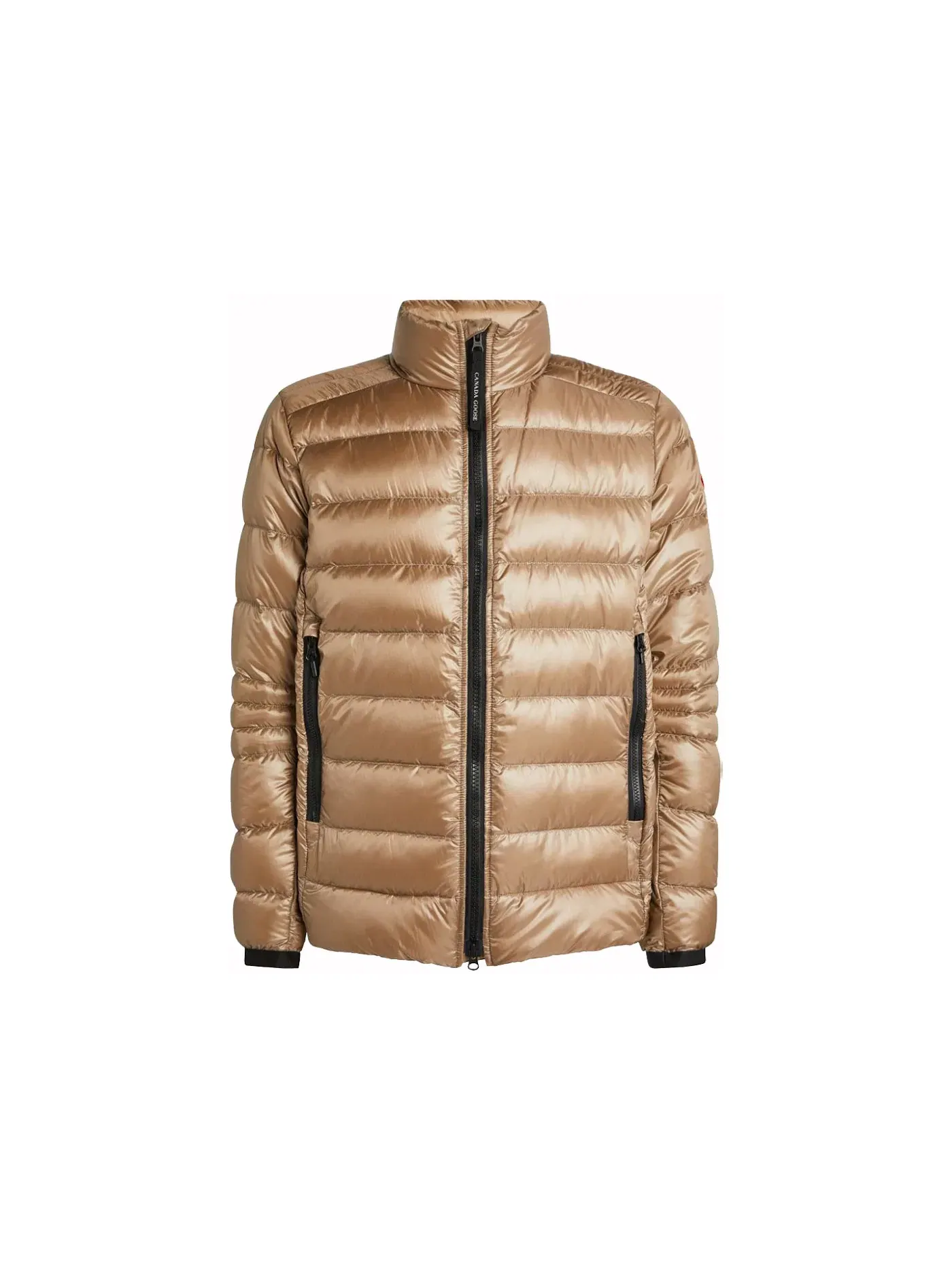 Мужская куртка пуховая slim fit с принтом Canada Goose — изображение 1 из 2, бежевый