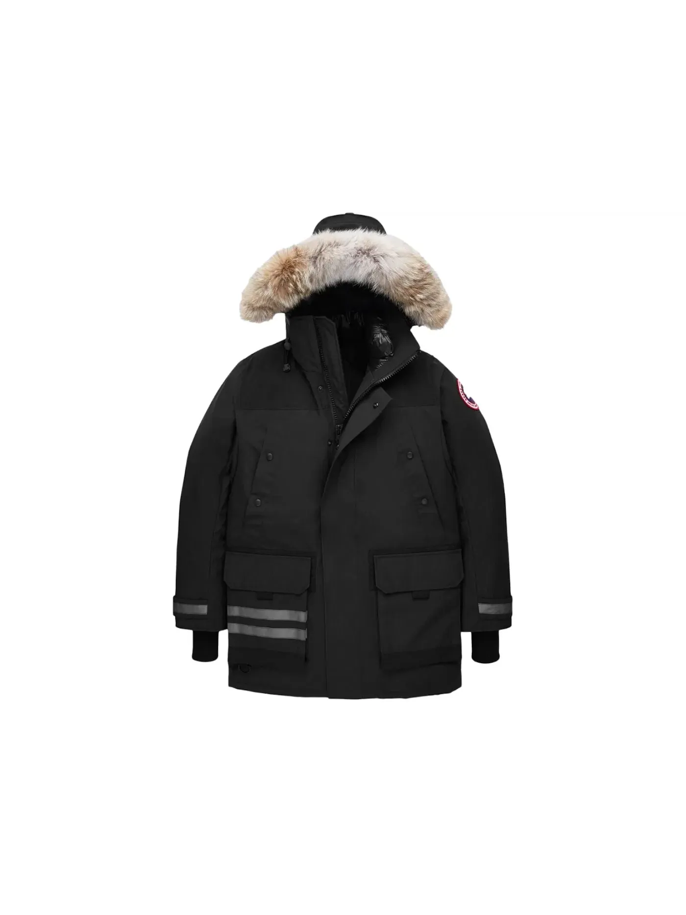 Мужская куртка-парка с меховой отделкой Erickson Fur Parka Jacket Canada Goose — изображение 1 из 1, черный