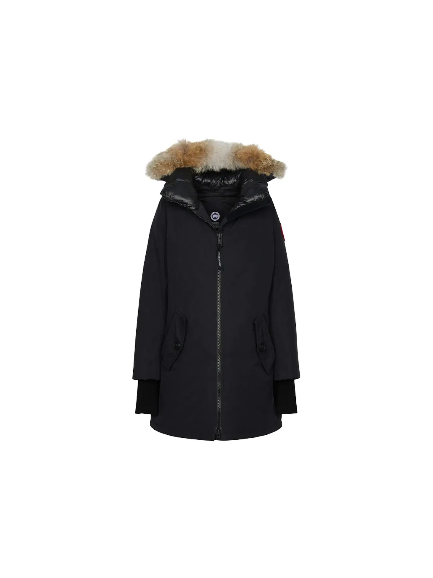 Женская парка с меховой отделкой Canada Goose Rosemont Fur Parka Jacket — изображение 1 из 1, темно-синий