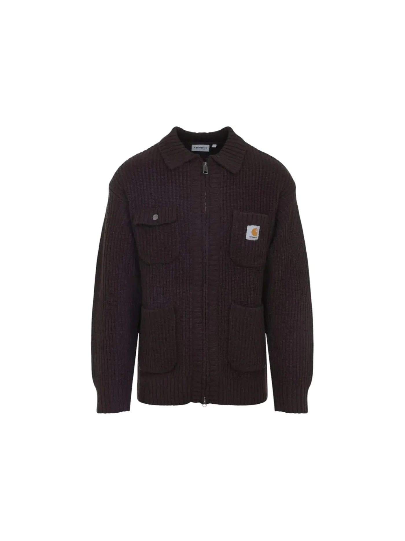 Унисекс куртка-бомбер с воротником-стойкой Carhartt WIP Chore Knit Jacket, Palisander — изображение 1 из 1