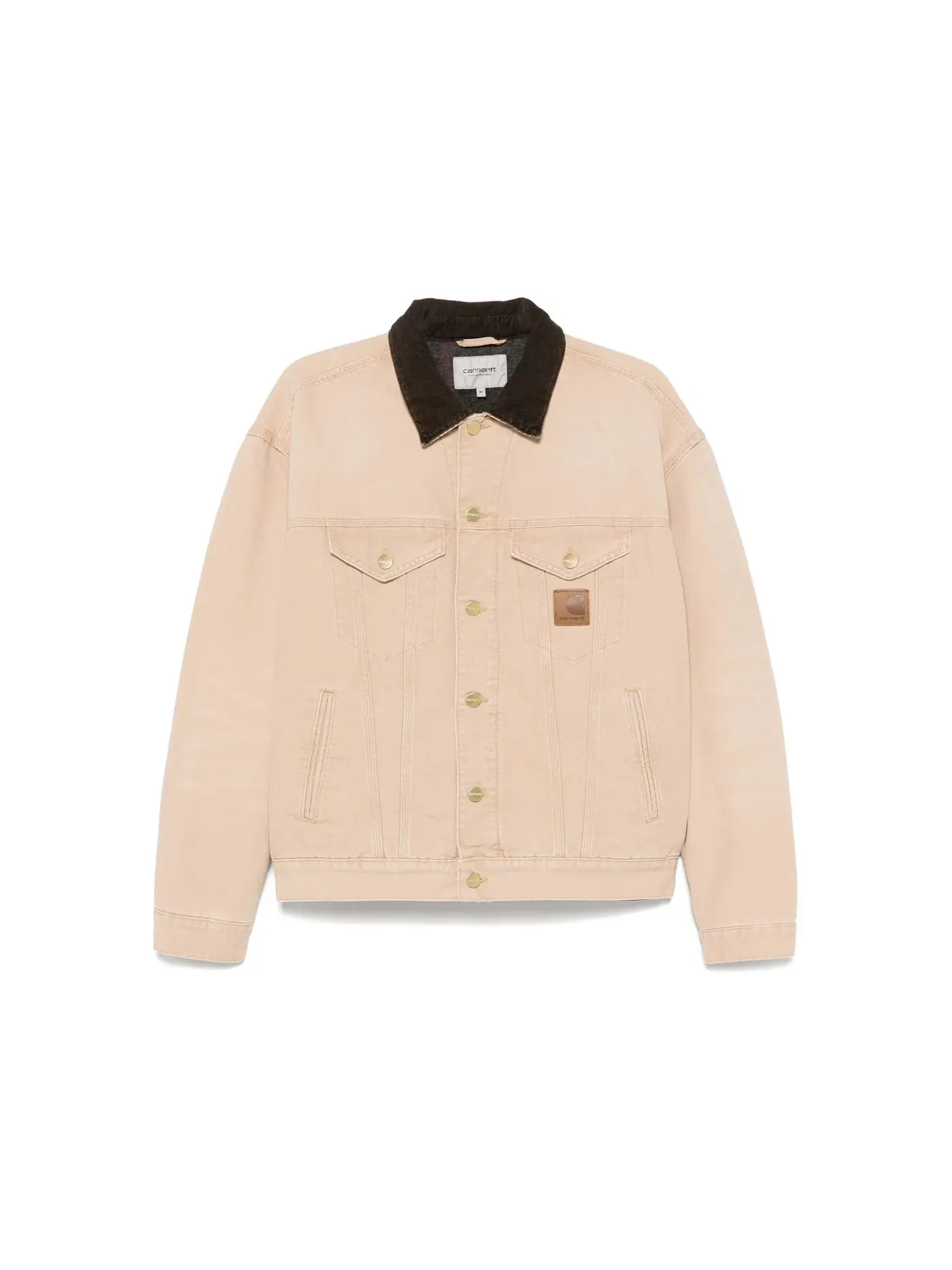 Унисекс куртка джинсовая с принтом Carhartt — изображение 1 из 1, коричневый