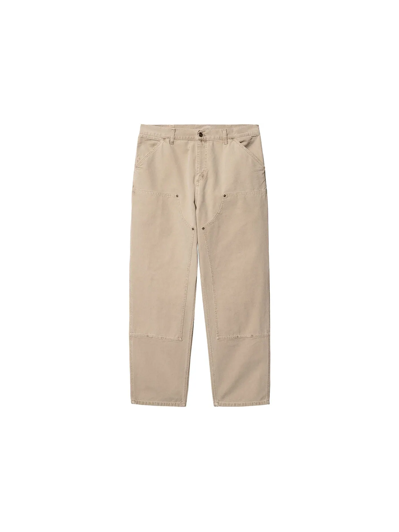 Мужские брюки из парусины с двойным коленом Carhartt WIP Double Knee Dearborn Canvas 12oz Relaxed Straight Fit — 1