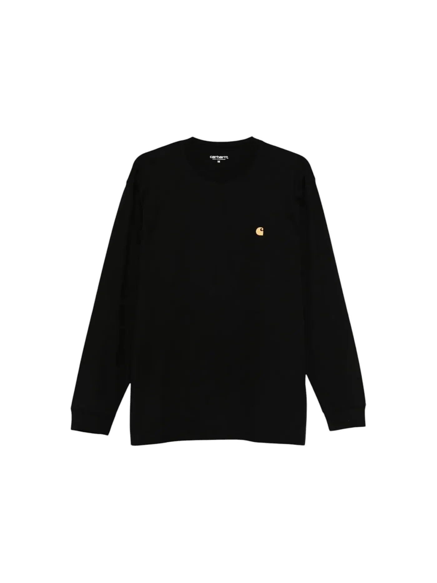 Унисекс футболка с длинным рукавом Carhartt — изображение 1 из 1, черный/золотистый