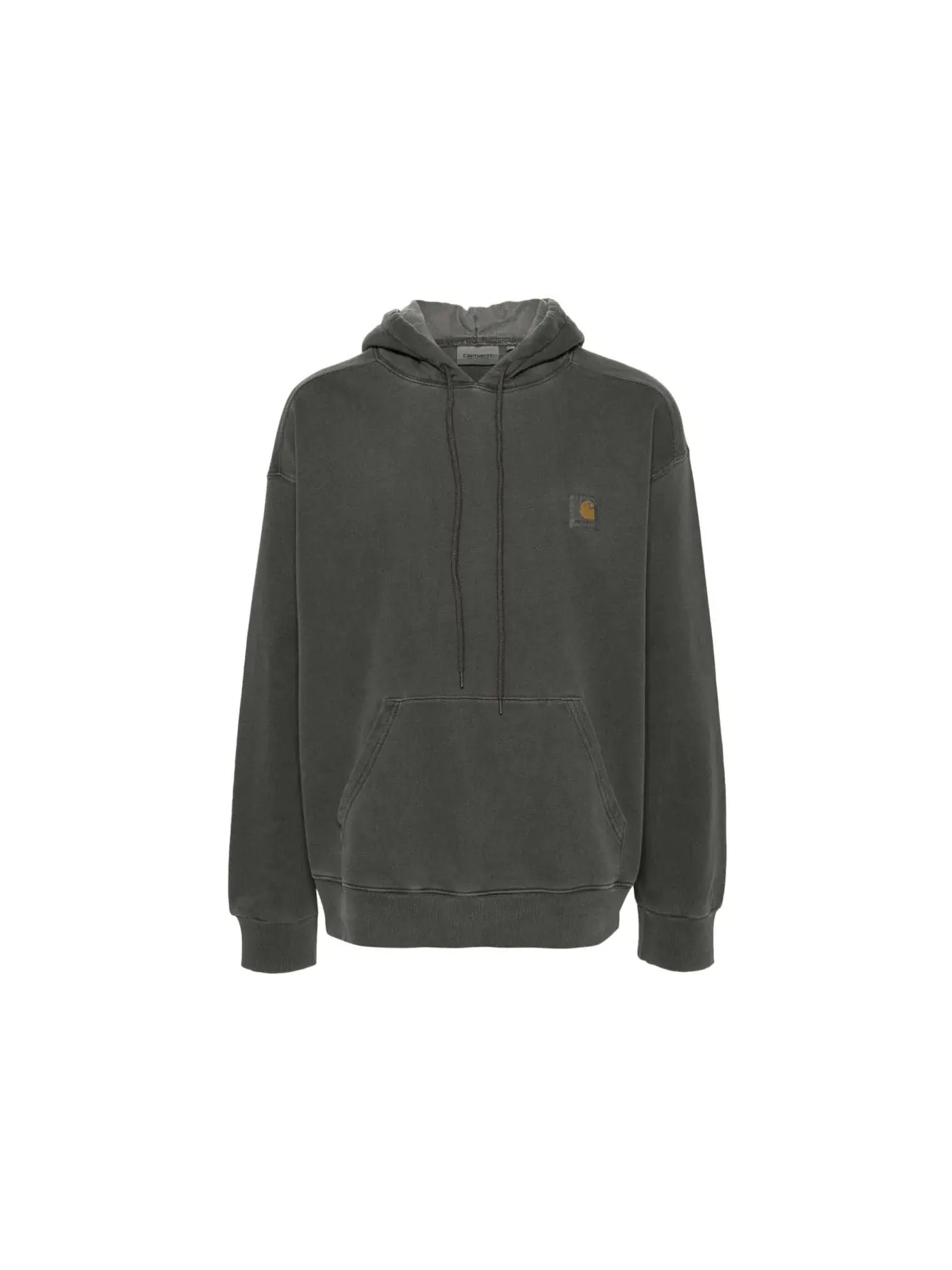 Мужская худи с принтом Logo-Patch Cotton Carhartt — изображение 1 из 1, темно-серый серый