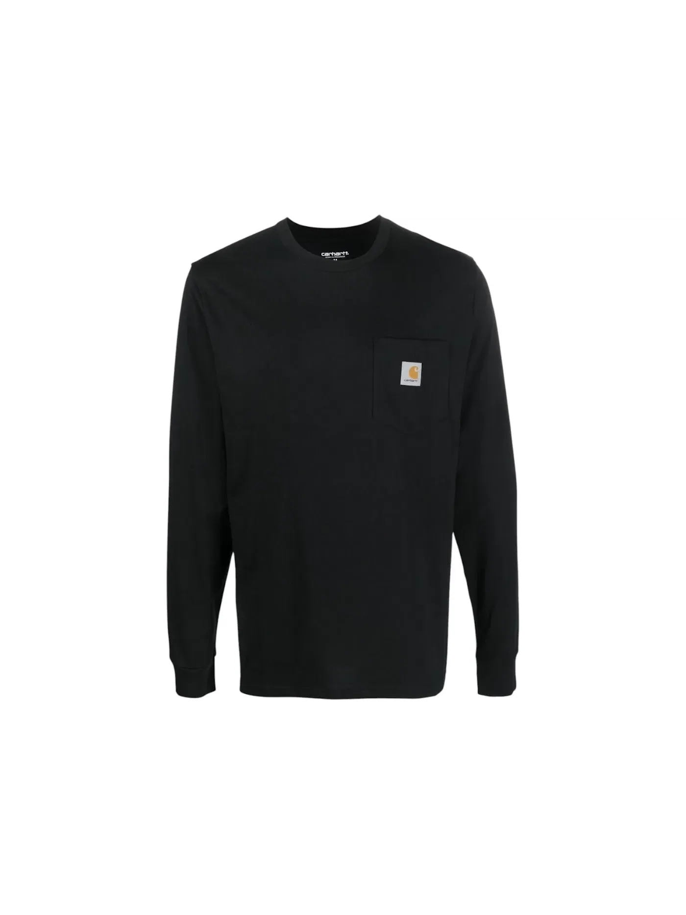 Мужская футболка с длинным рукавом и нагрудным карманом Carhartt — изображение 1 из 1, черный