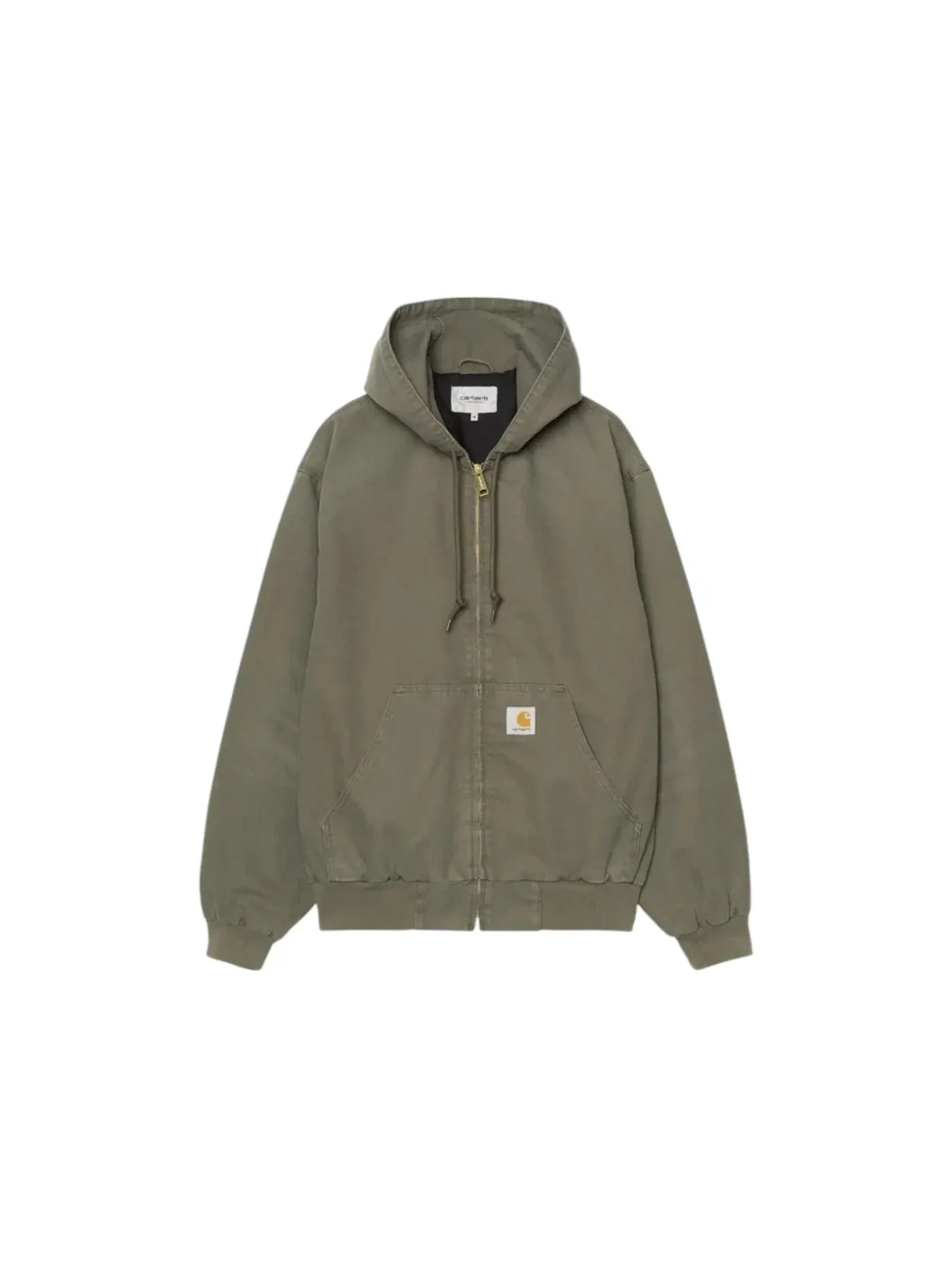 Мужская куртка-ветровка с длинным рукавом Jacket (Stone Canvas) Carhartt — изображение 1 из 2, листовой зеленый