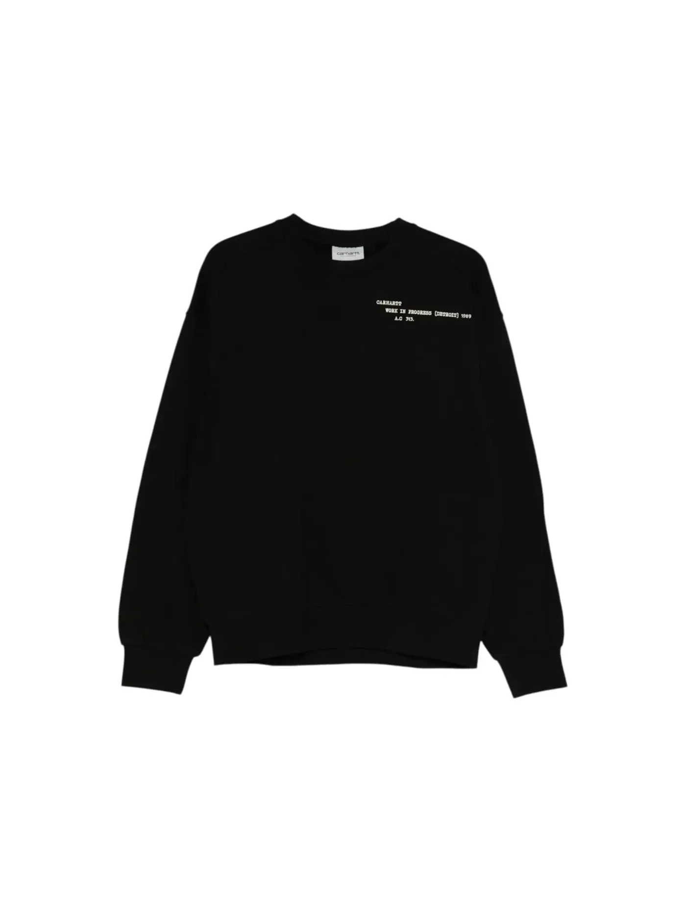 Унисекс худи с принтом Carhartt WIP Punched Sweat — изображение 1 из 1, черный