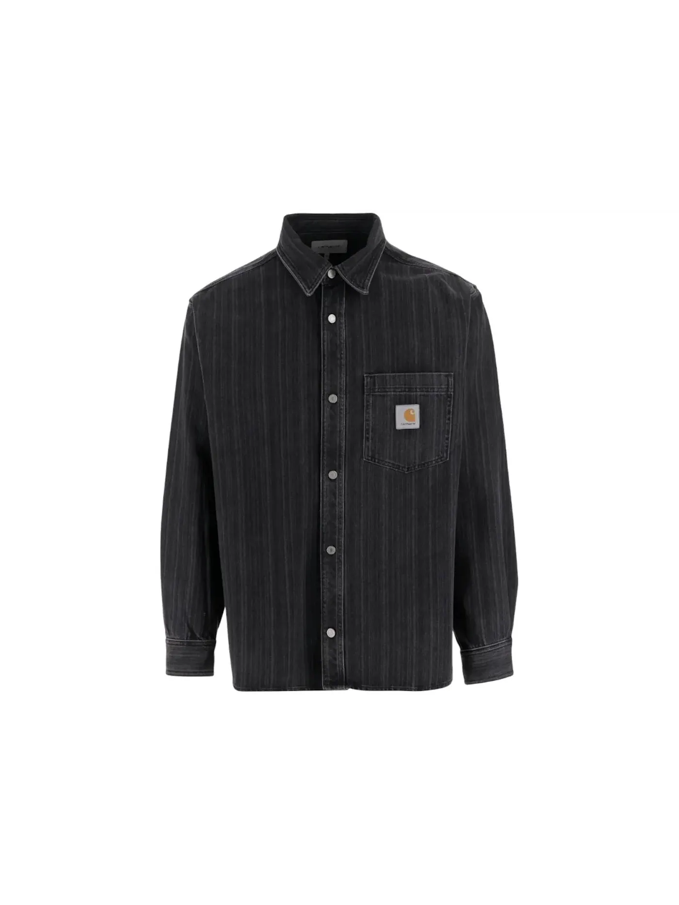 Унисекс рубашка с длинным рукавом полосатая Rylan Shirt Carhartt — изображение 1 из 1, черный