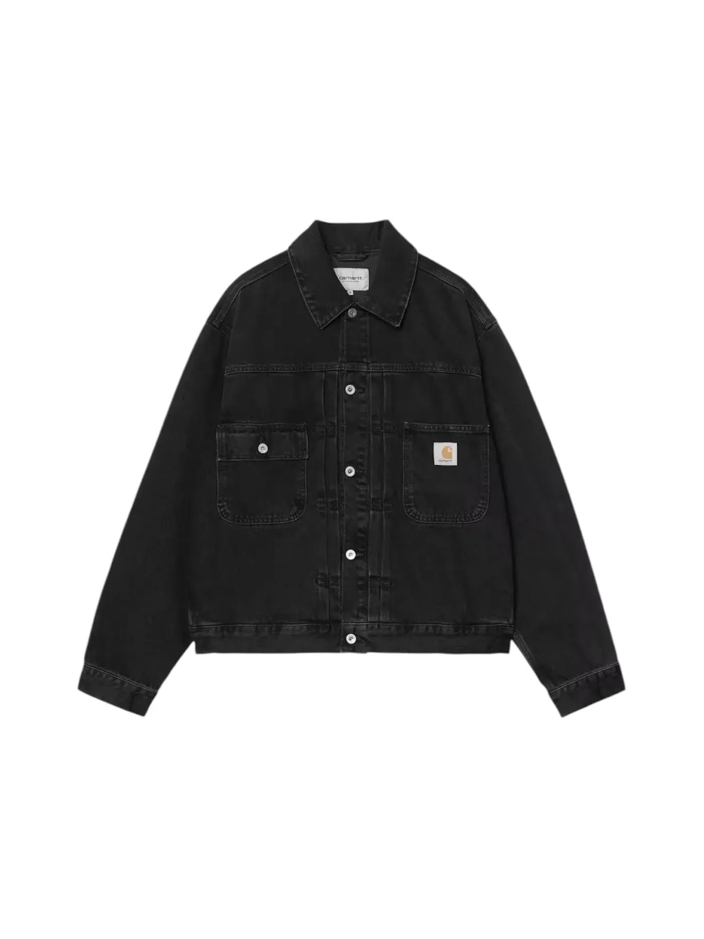 Мужская куртка-джинсовка с каменной стиркой Carhartt — изображение 1 из 2, черный